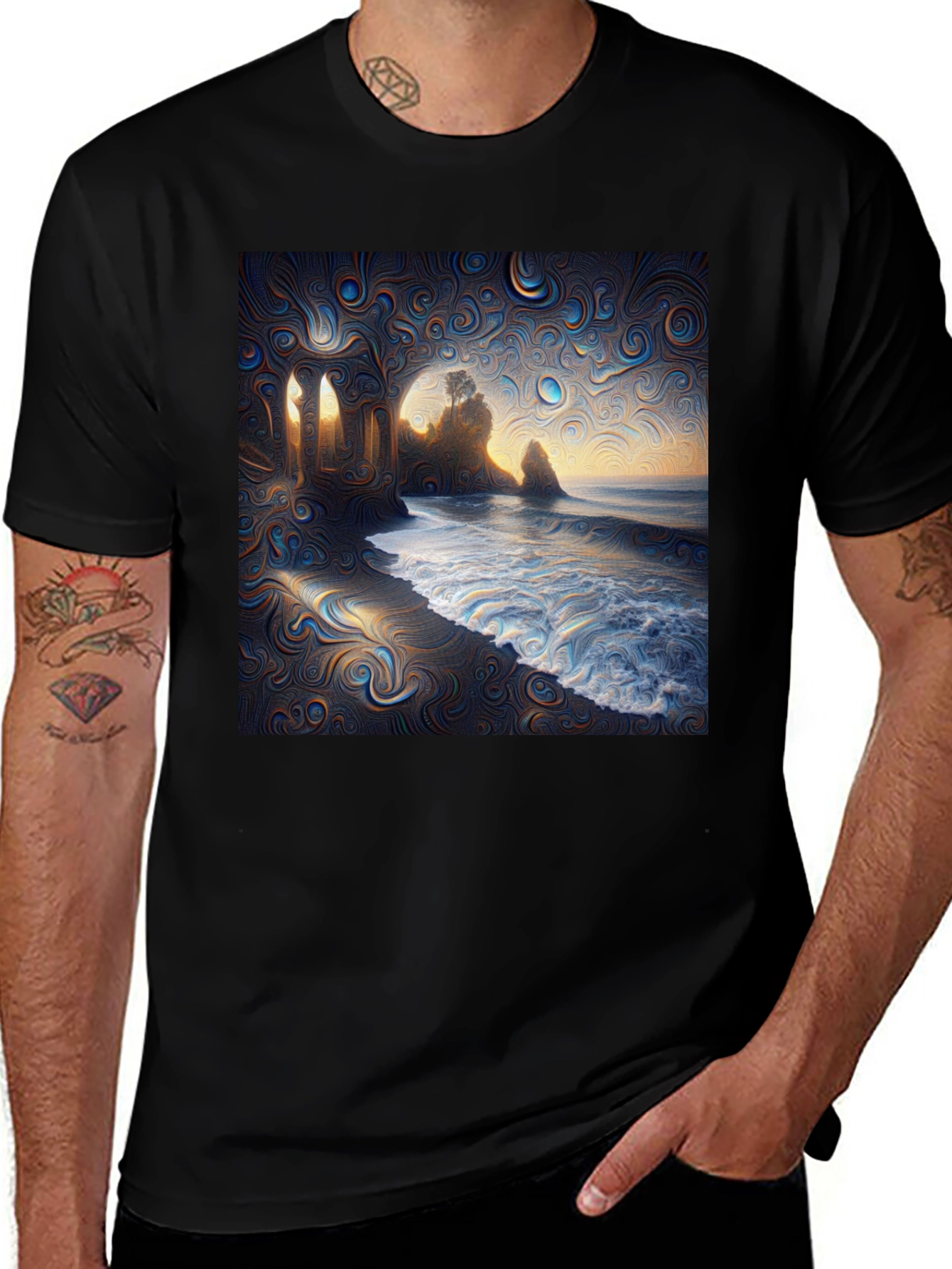 Variant 9 of Artistic Seascape Graphic Tee