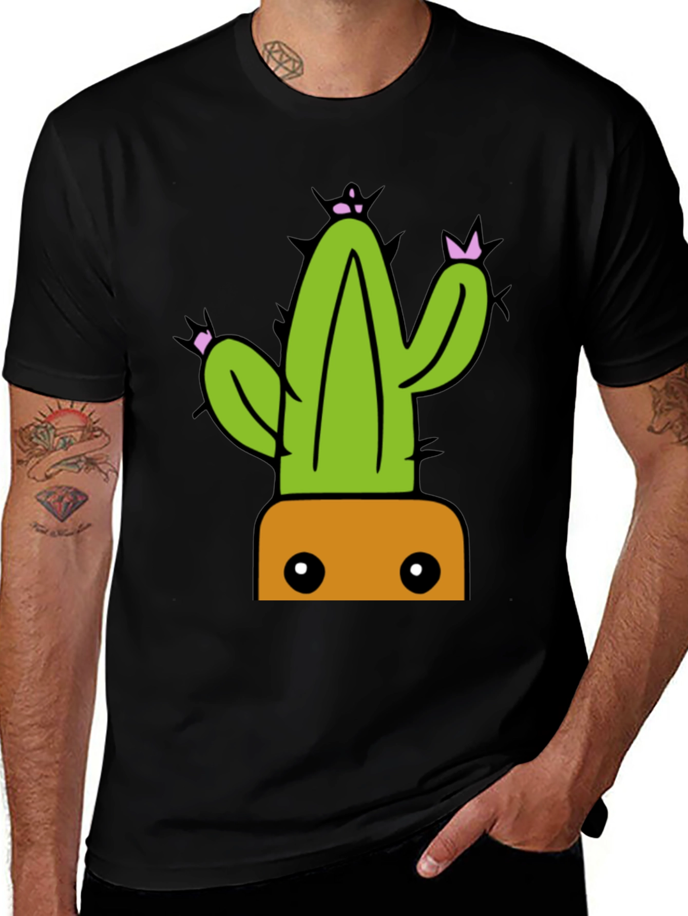 Variant 22 of Cactus Graphic Tee - Trendy Potted Plant Shirt