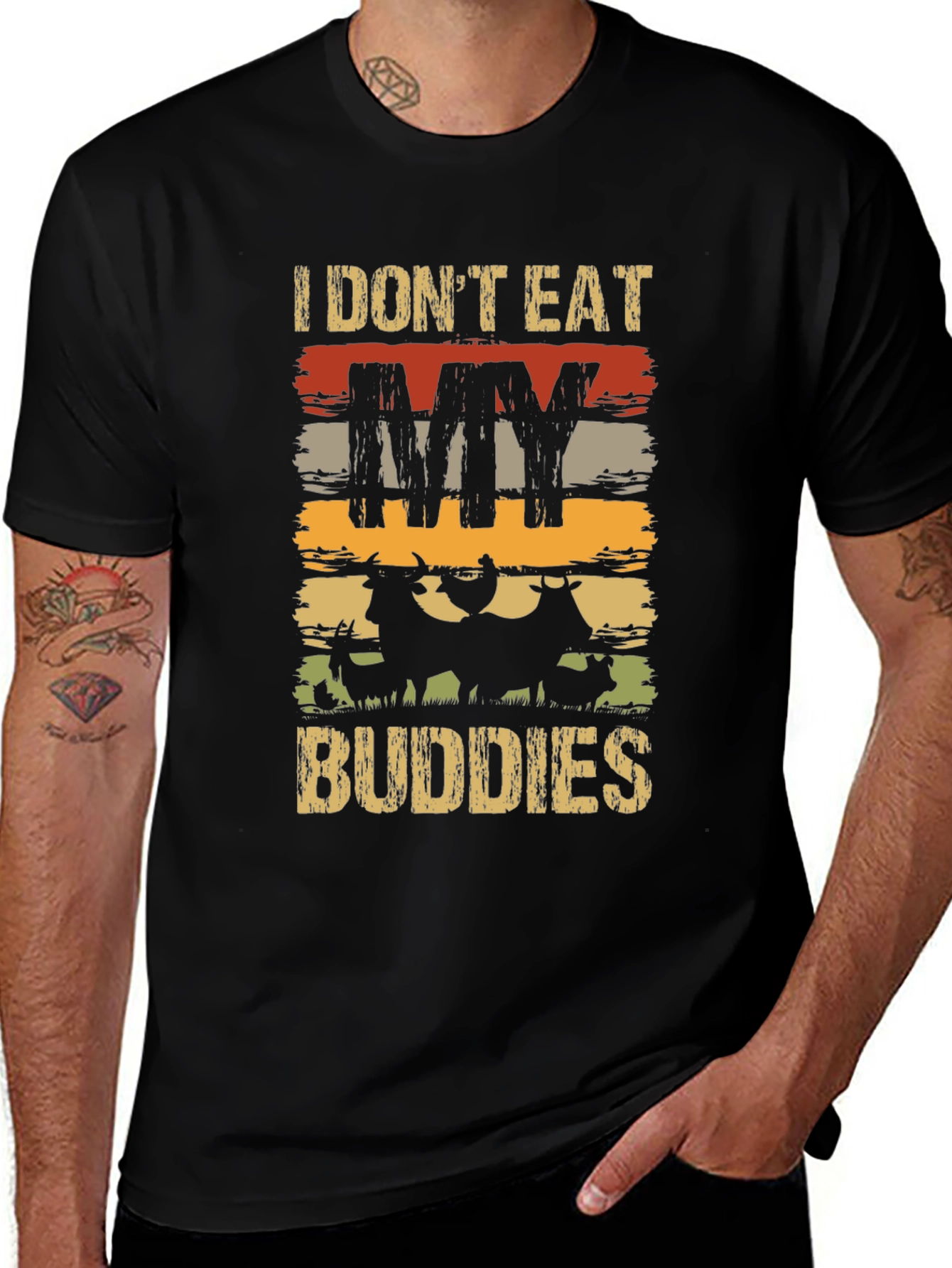 Variant 20 of Vegan T-Shirt - I Don't Eat My Buddies