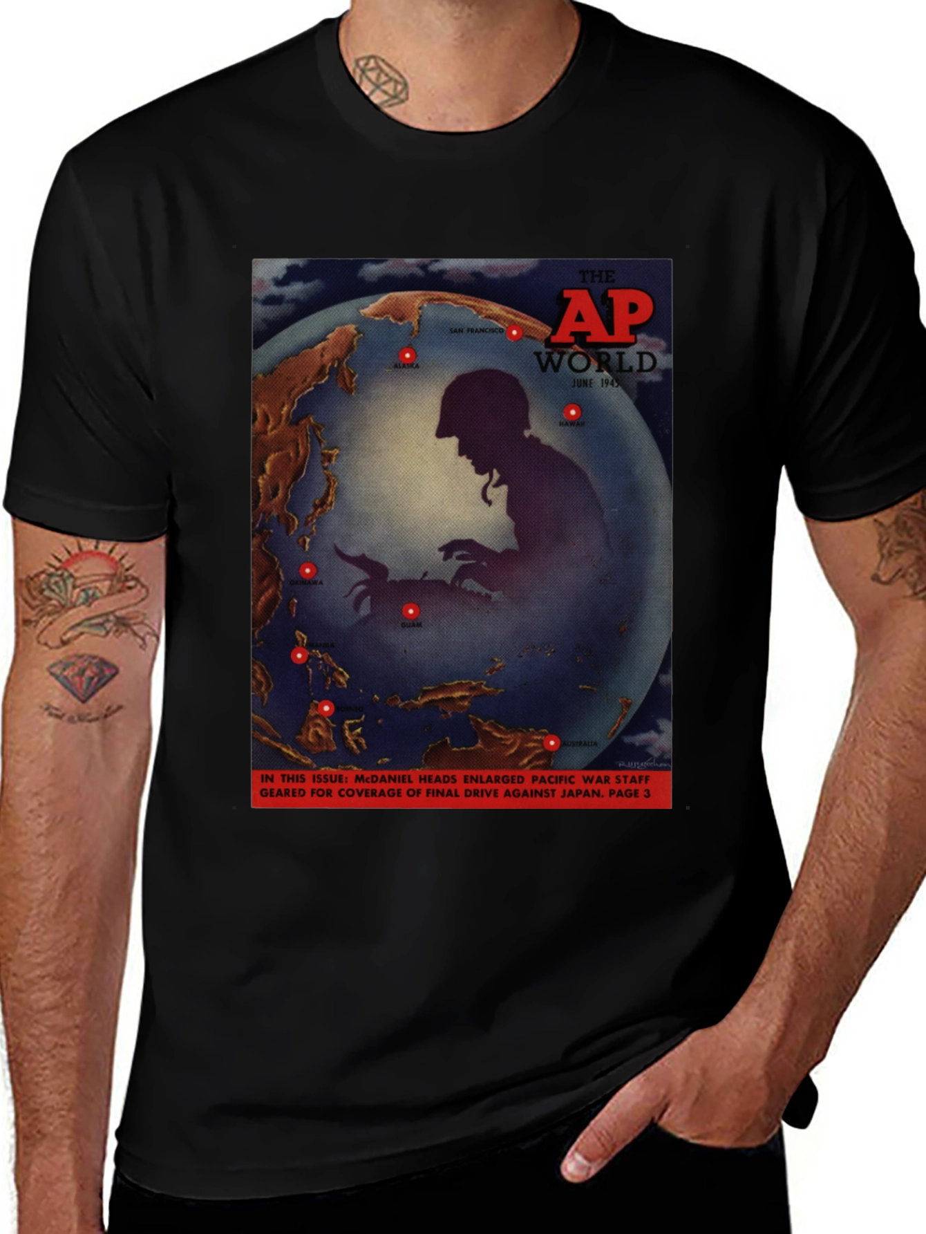 Variant 15 of Vintage AP World War II T-Shirt