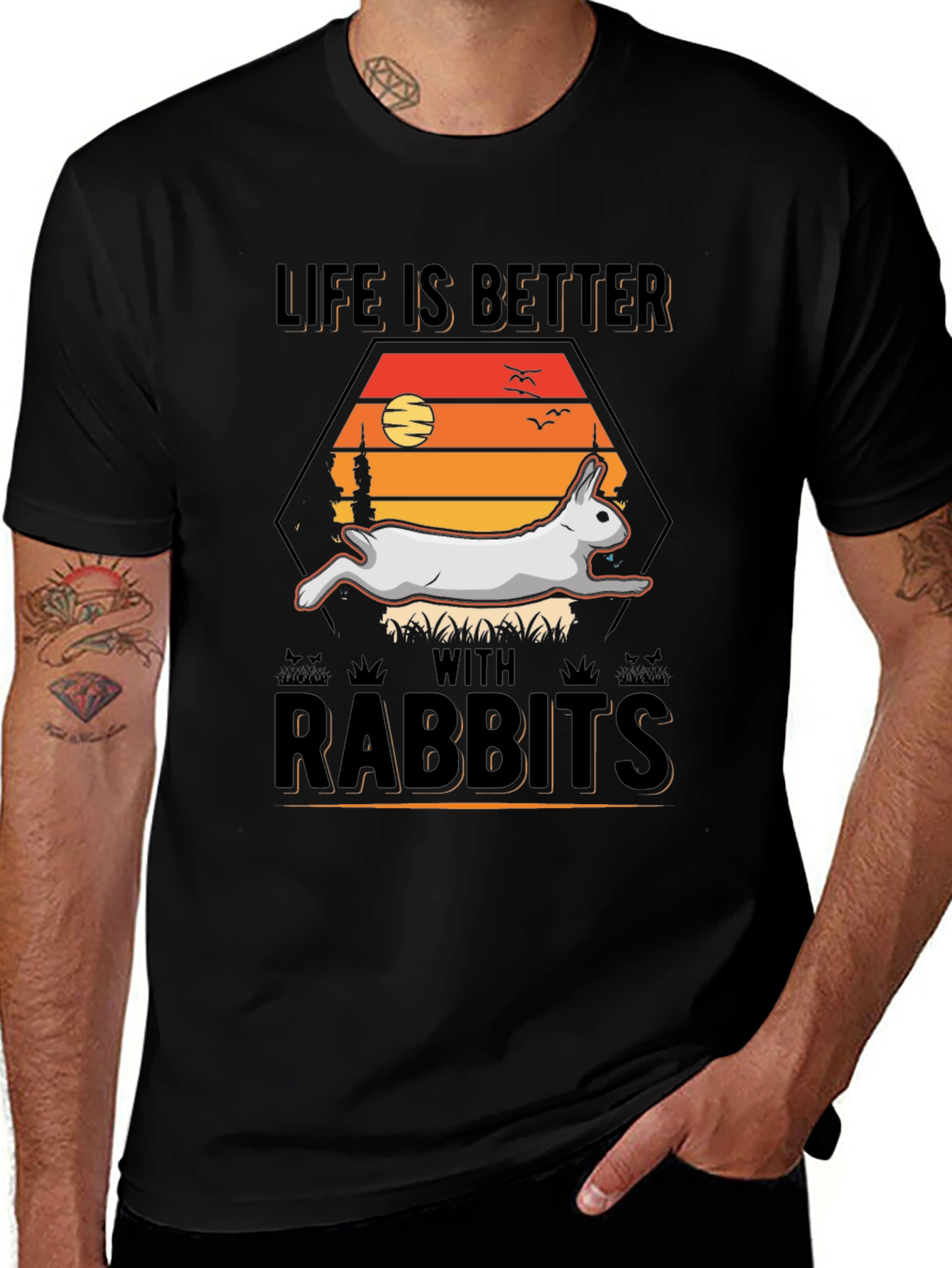 Variant 26 of Life is Better with Rabbits Graphic Tee