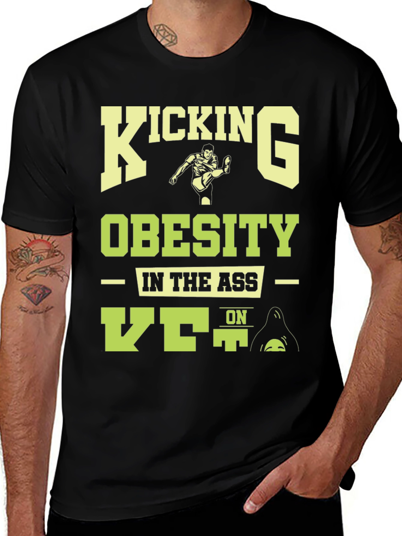 Variant 6 of Kicking Obesity T-Shirt