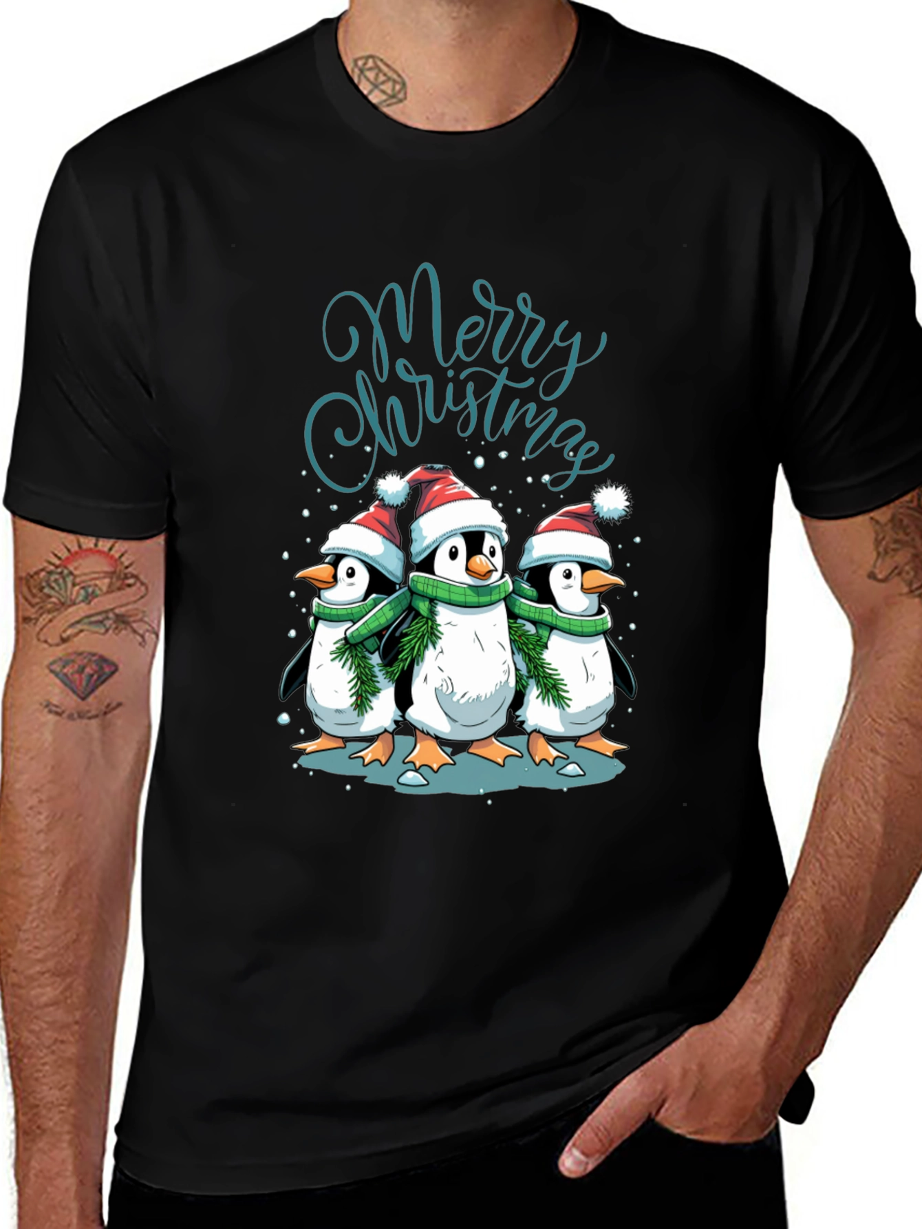 Variant 25 of Festive Penguin Christmas T-Shirt