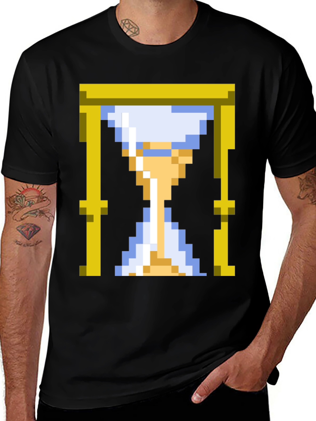 Variant 28 of Pixel Art Hourglass T-Shirt - Gamer Style