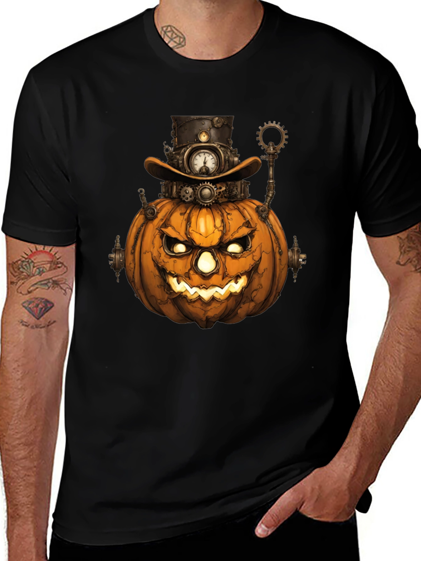 Steampunk Pumpkin Halloween T-Shirt