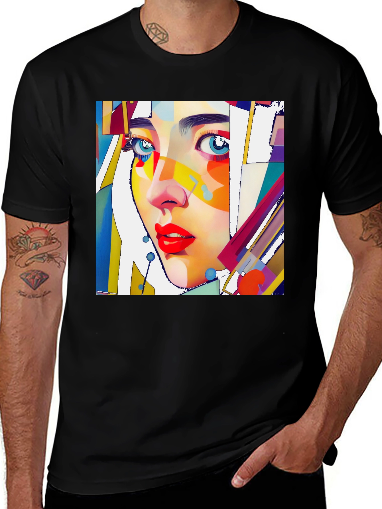 Variant 21 of Abstract Portrait Graphic Tee - Stylish & Bold