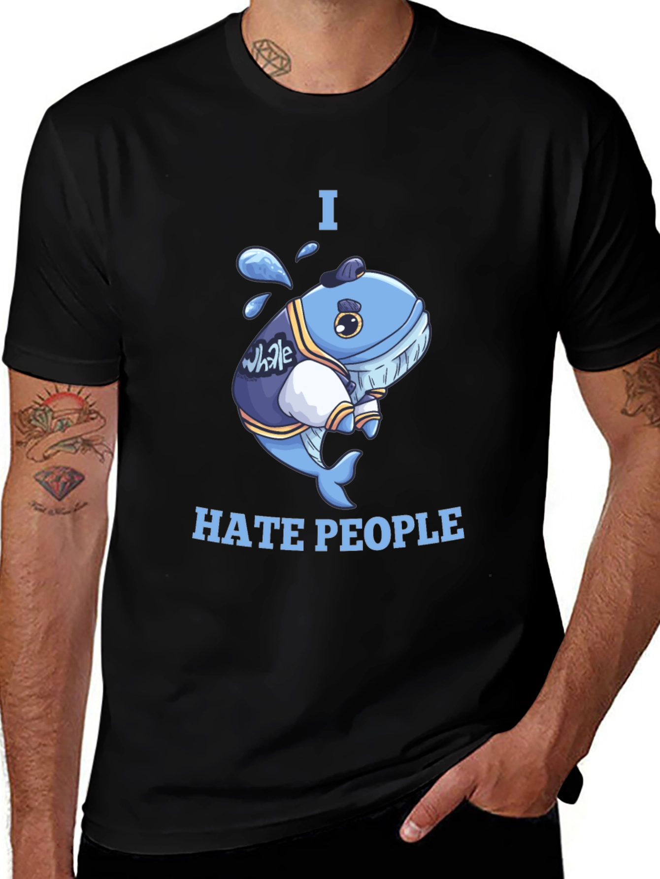 Variant 25 of I Hate People Whale T-Shirt