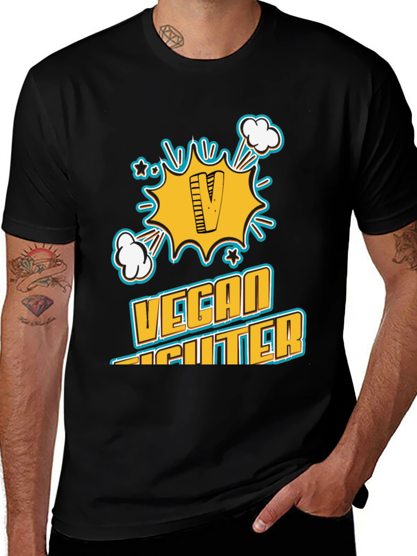 Vegan Fighter Black T-Shirt