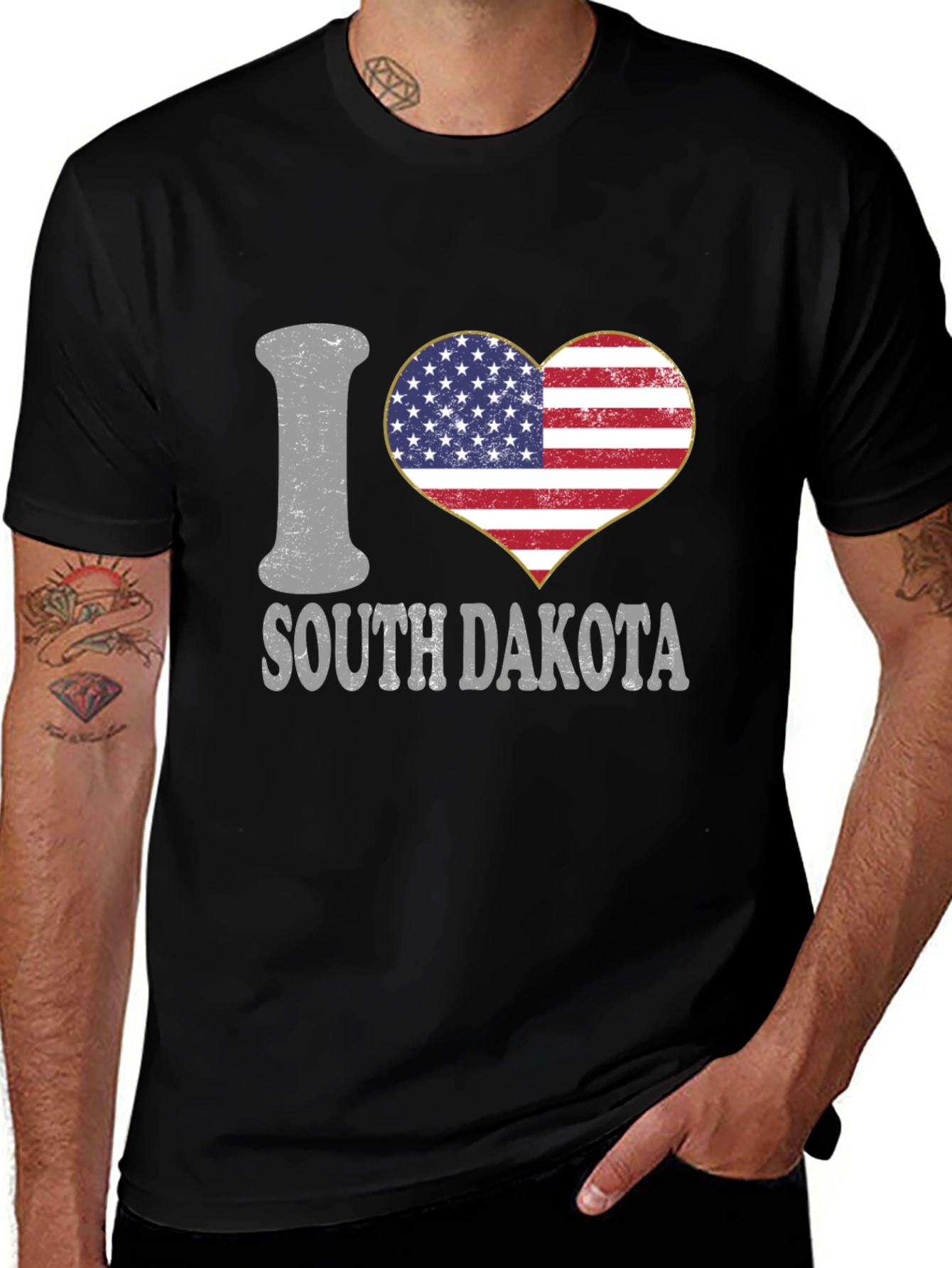 I Love South Dakota Patriotic T-Shirt