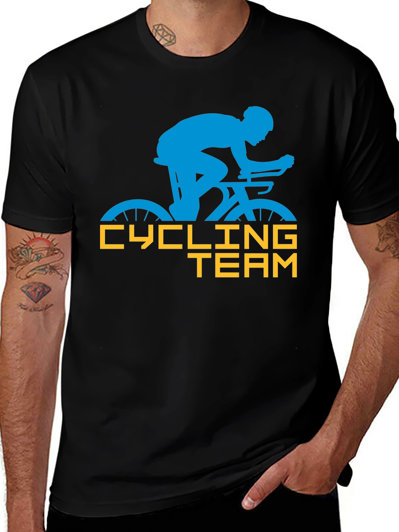 Variant 15 of Cycling Team Black T-Shirt