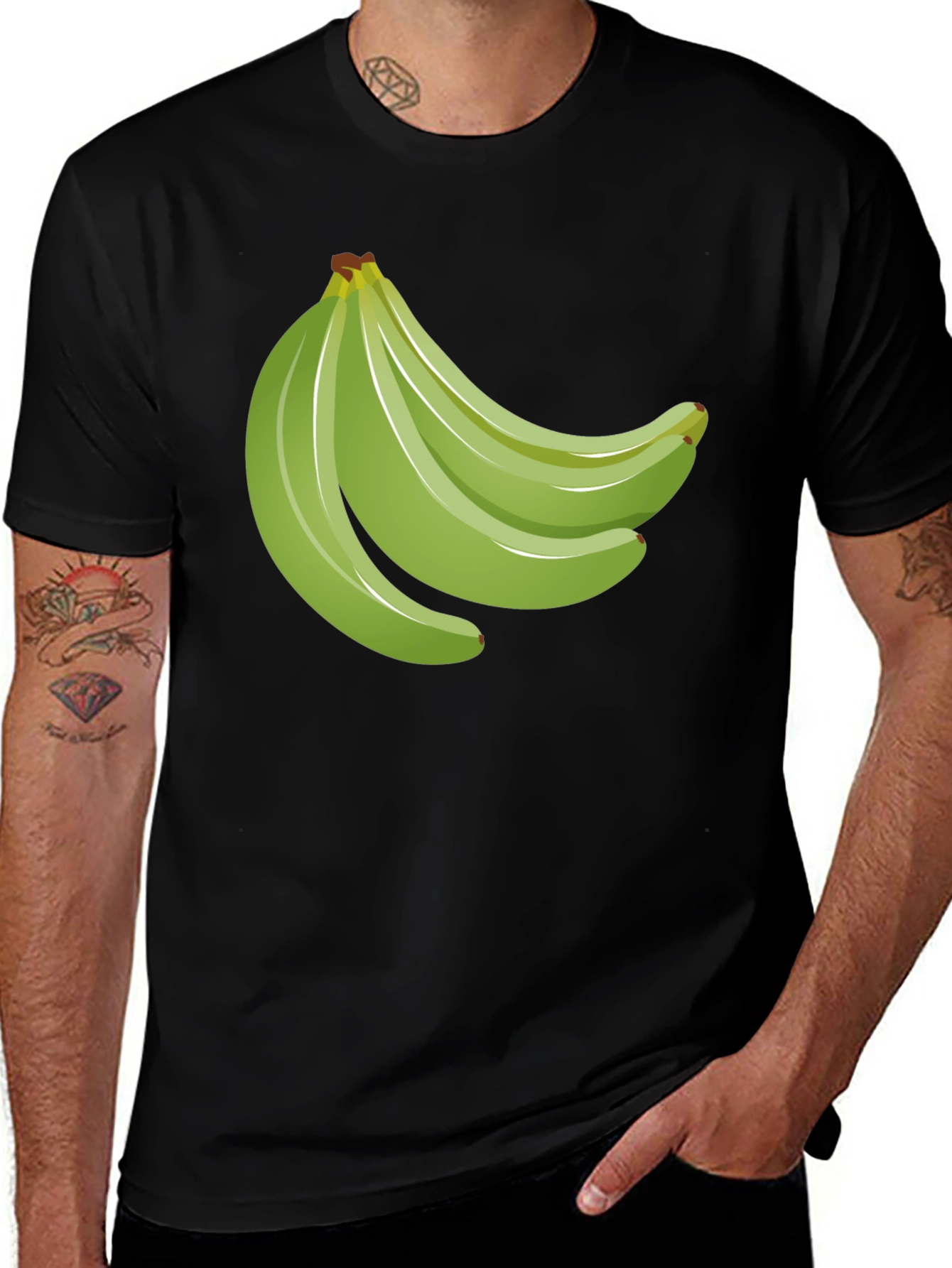 Variant 10 of Green Banana Bunch Graphic Tee - Unisex
