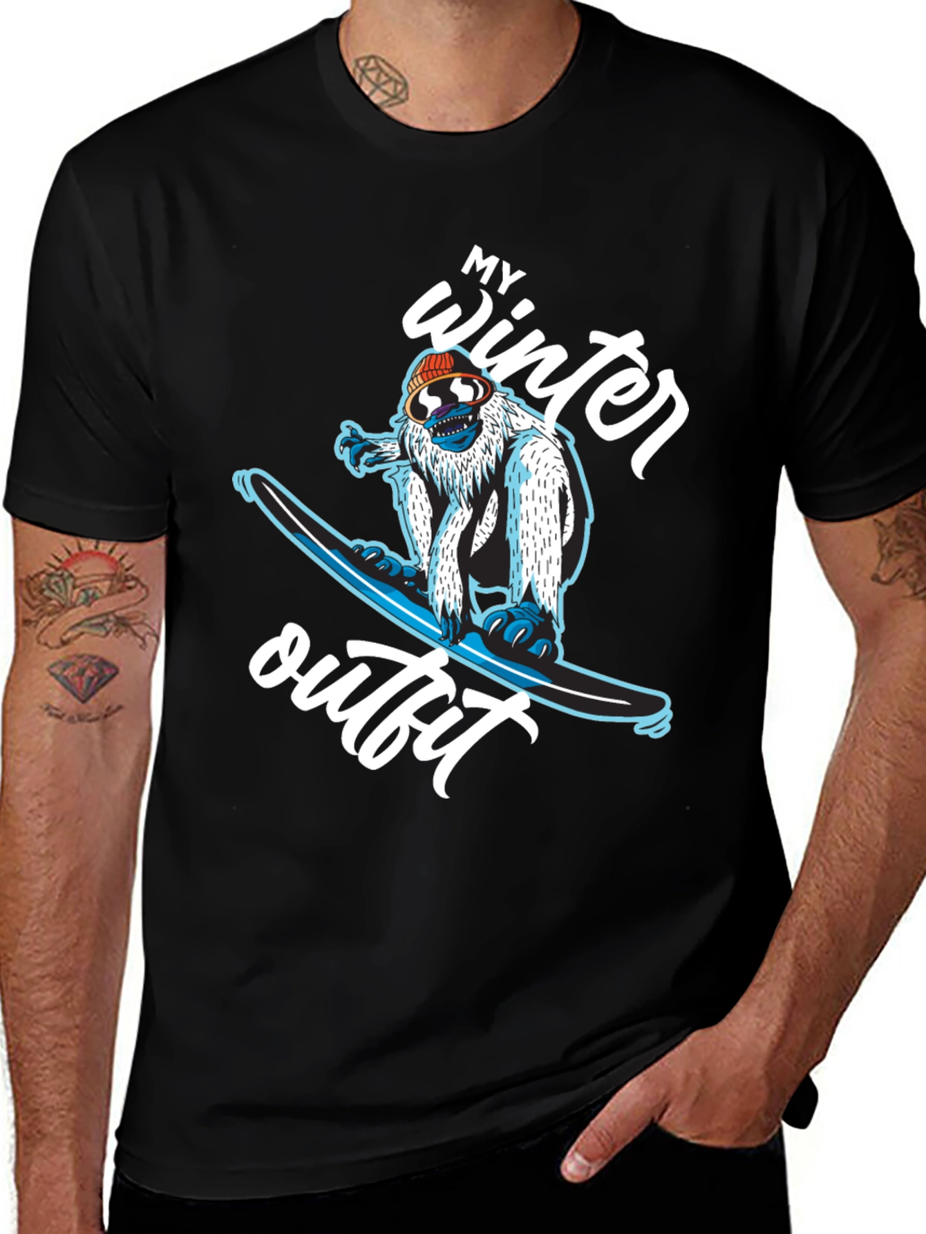 Variant 6 of My Winter Outfit Snowboard Yeti T-Shirt