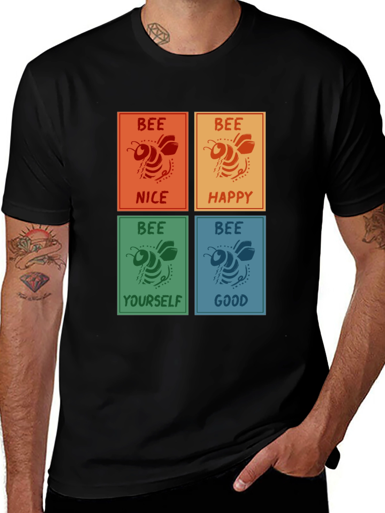 Variant 16 of Bee Kind T-Shirt - Bee Nice Bee Happy Bee Good Graphic Tee