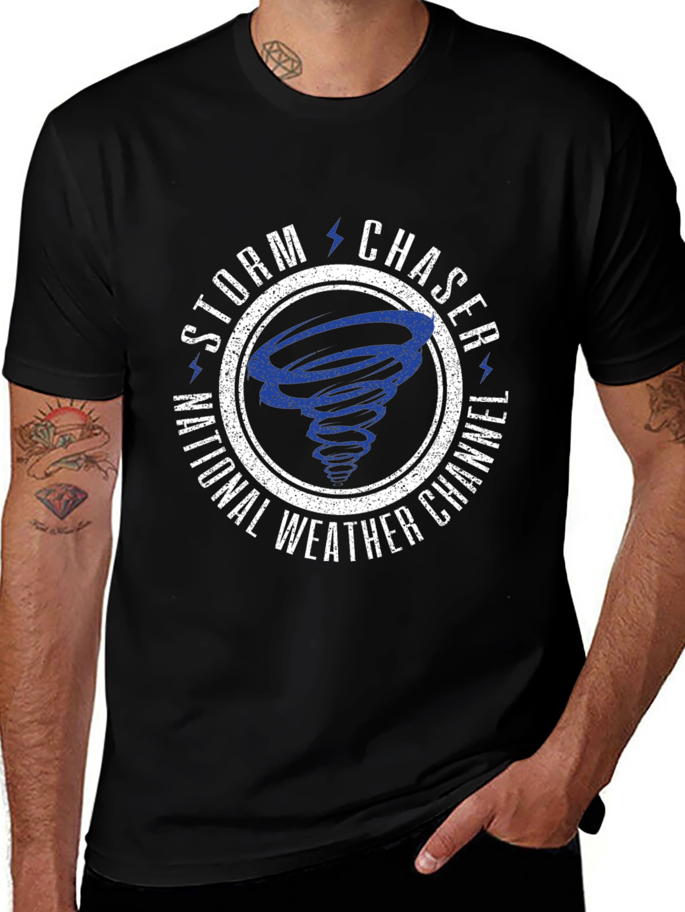 Storm Chaser National Weather Channel Black T-Shirt