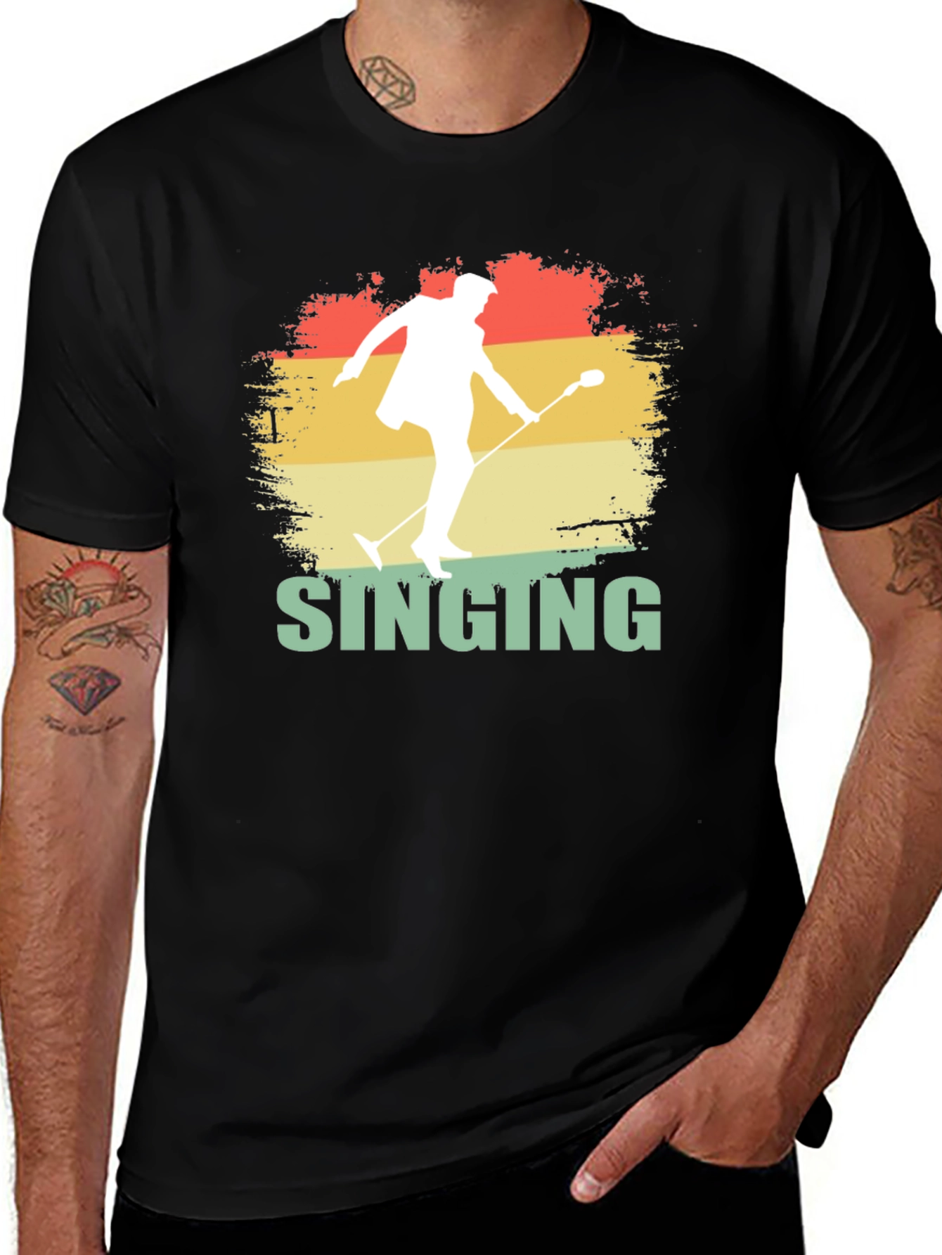 Variant 10 of Retro Singing T-Shirt Vintage Singer Graphic Tee