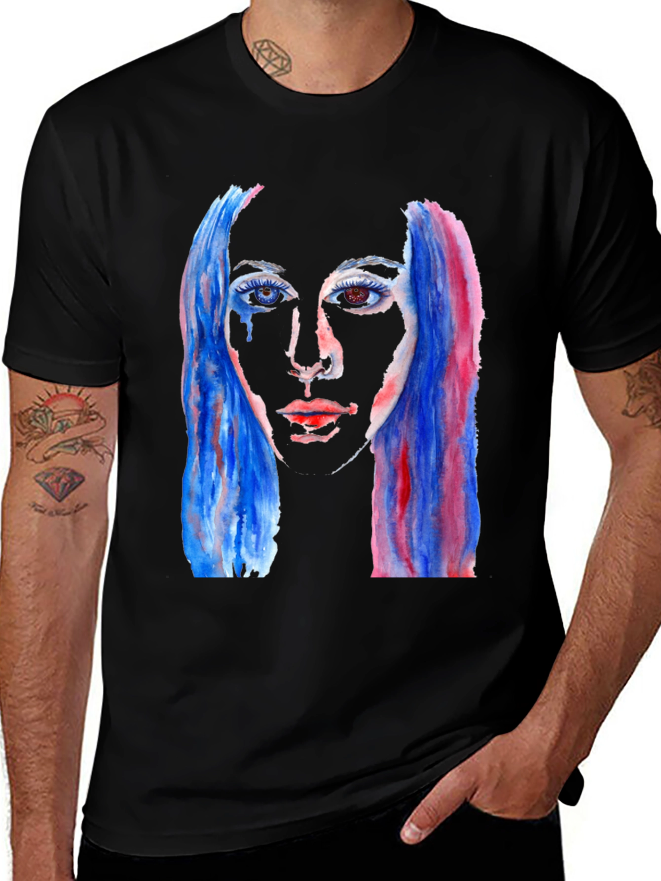 Variant 27 of Abstract Watercolor Portrait T-Shirt