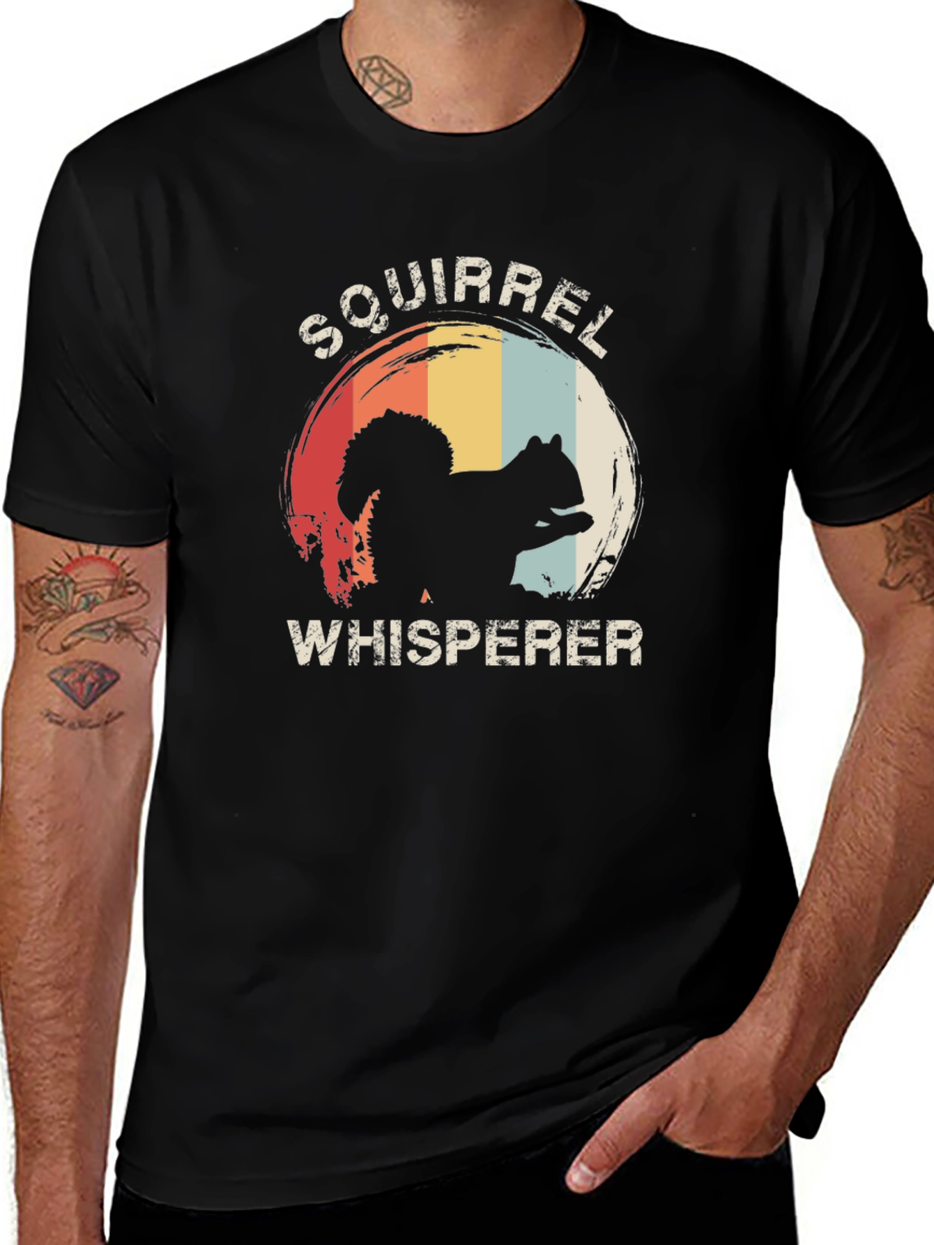 Variant 26 of Squirrel Whisperer T-Shirt Vintage Retro Design