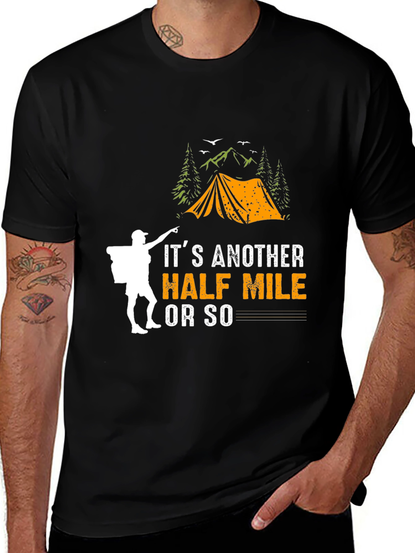 Variant 18 of Hiking Graphic T-Shirt - "Another Half Mile"