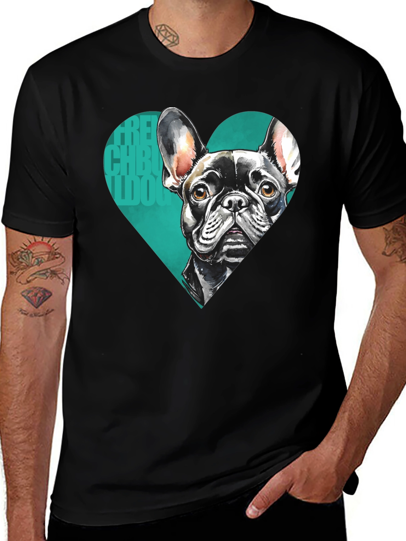 French Bulldog Heart Tee