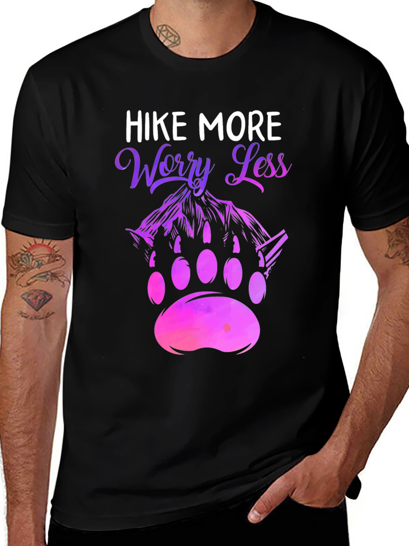 Variant 15 of Hike More Worry Less Graphic Tee