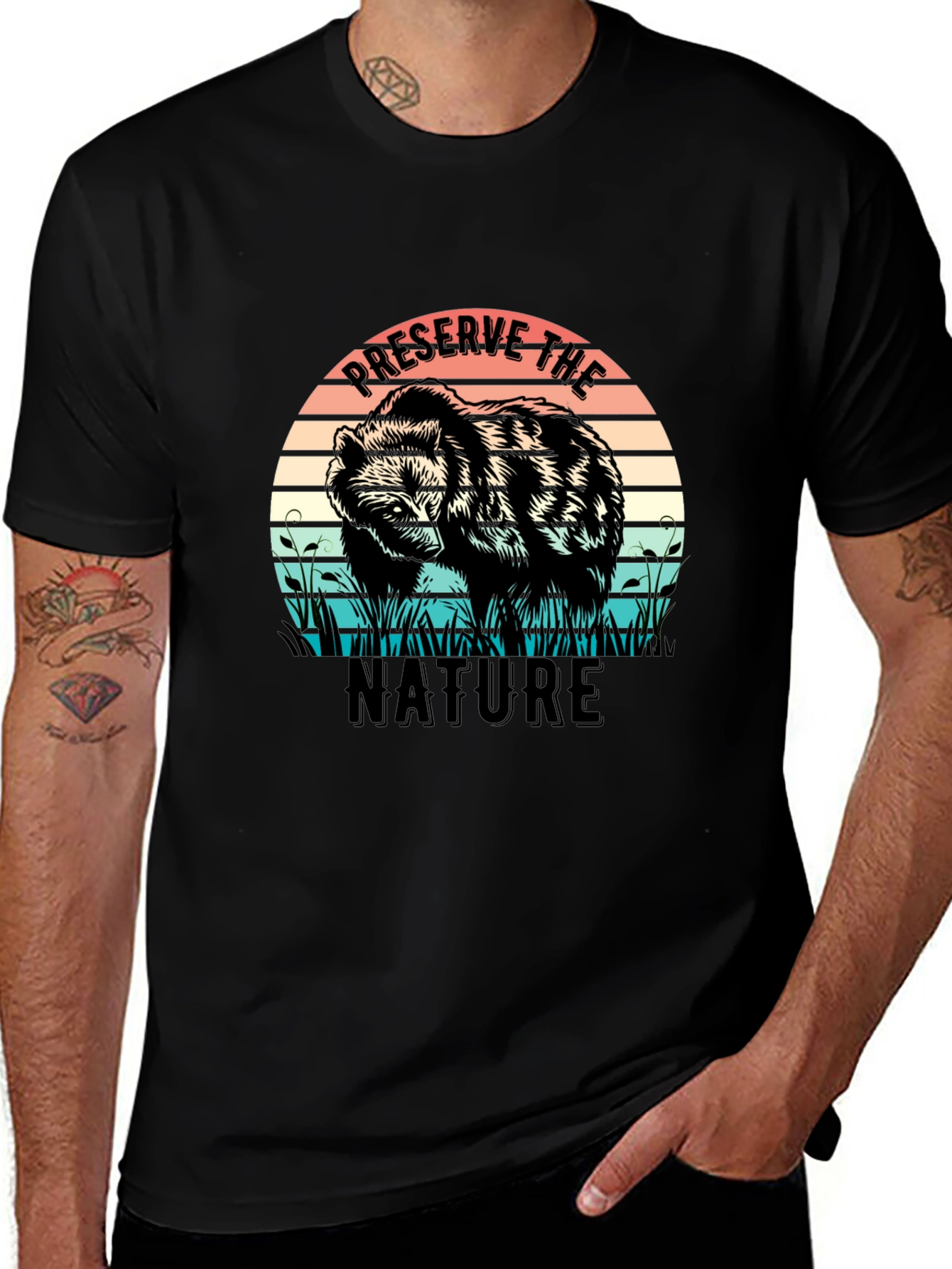 Variant 23 of Preserve Nature Bear Graphic Tee