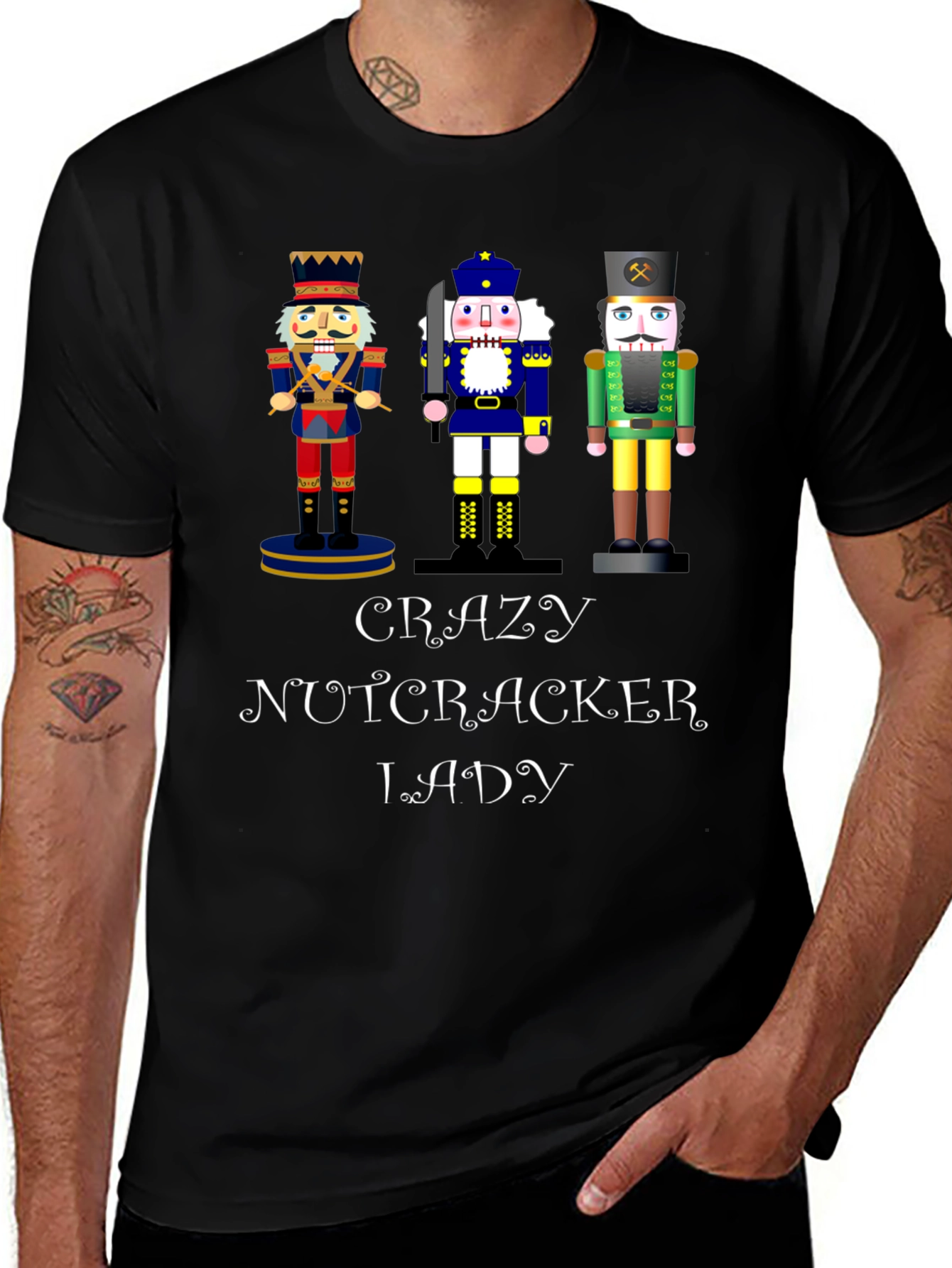 Variant 18 of Crazy Nutcracker Lady T-Shirt