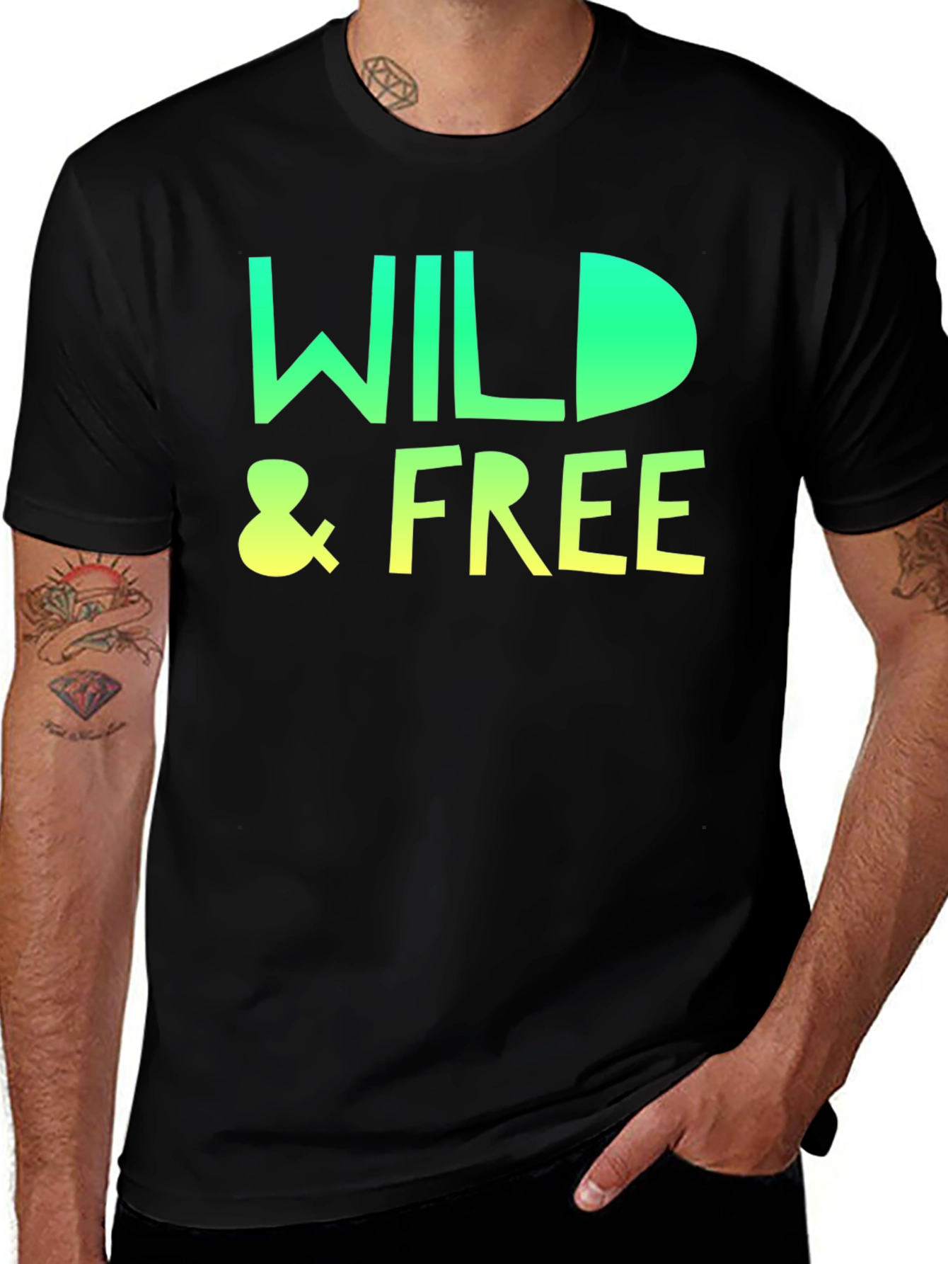 Variant 20 of Wild & Free Graphic Print Crew Neck T-Shirt