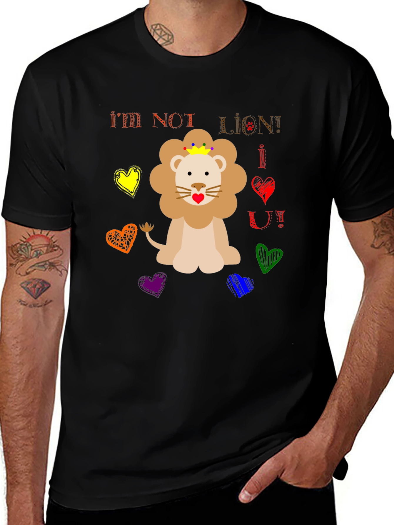 Funny "I'm Not Lion" Graphic Tee