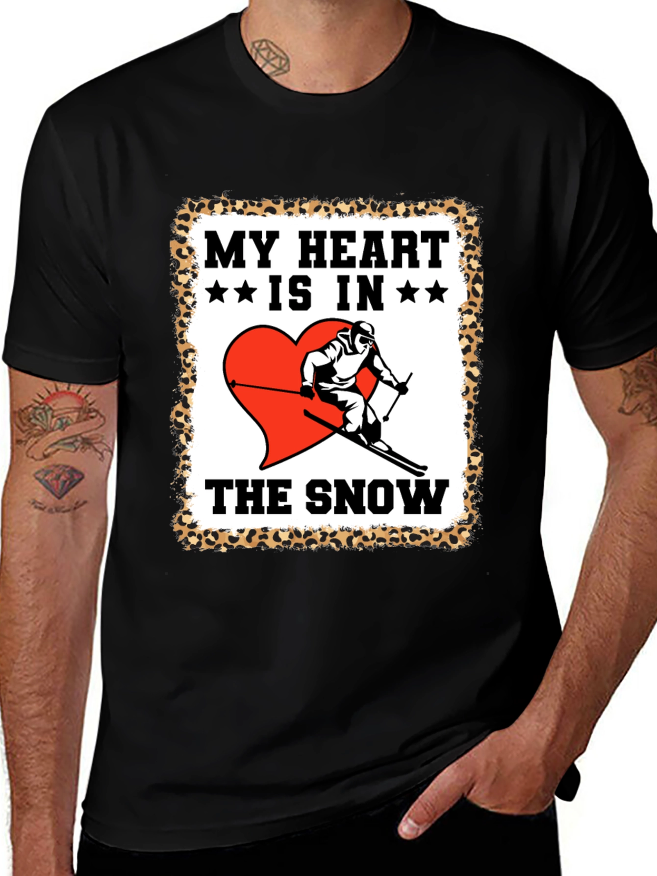 Variant 28 of My Heart is in the Snow Graphic T-Shirt