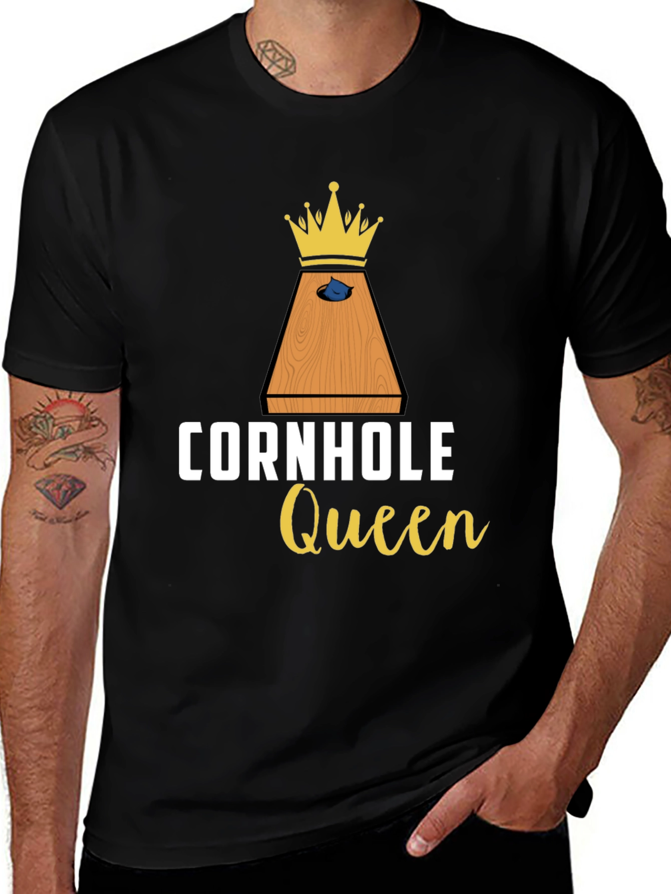 Variant 17 of Cornhole Queen T-Shirt - Funny Cornhole Gift