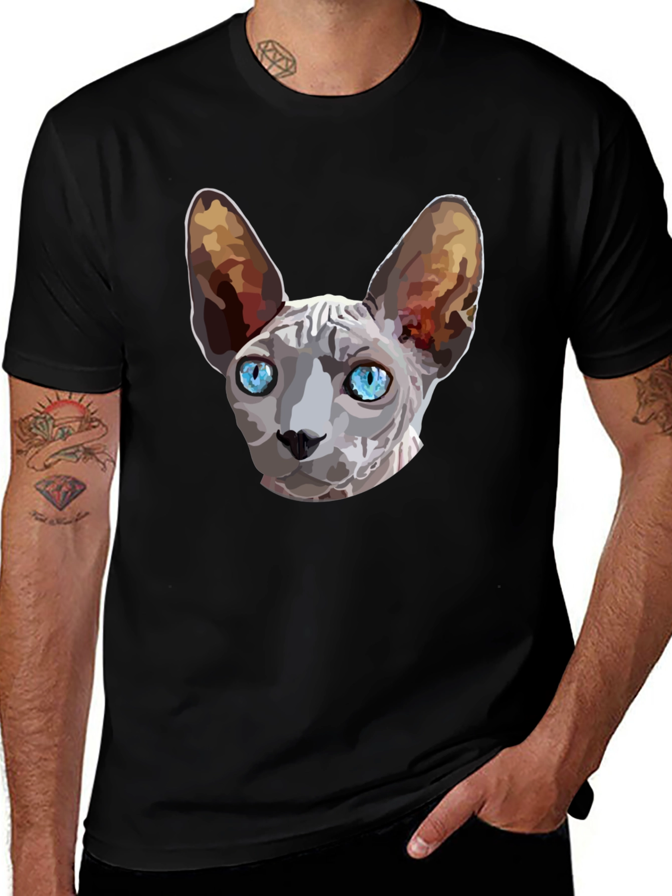 Variant 8 of Sphynx Cat Graphic T-Shirt - Unique Design Tee