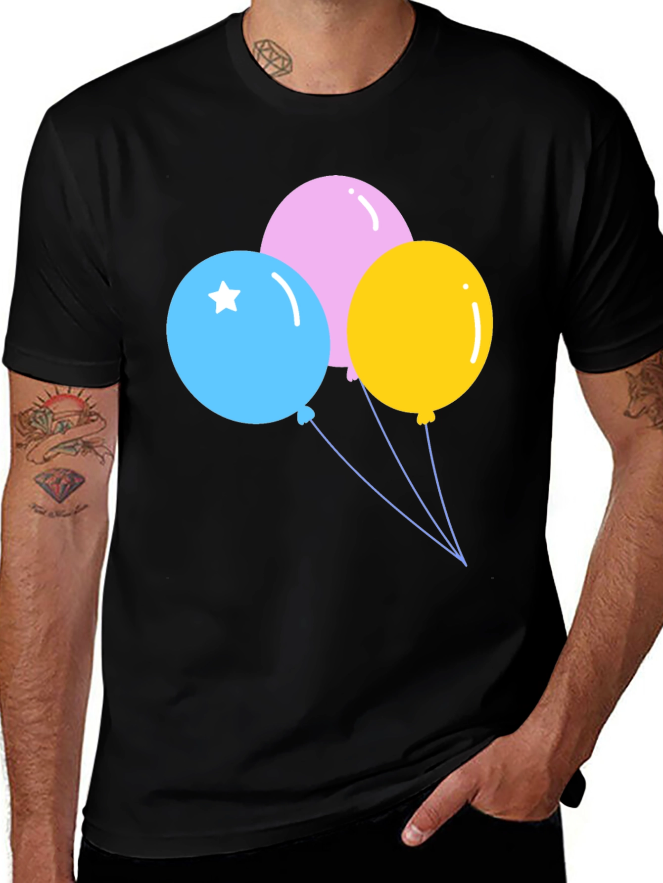 Variant 27 of Balloons Graphic T-Shirt - Fun & Festive Design