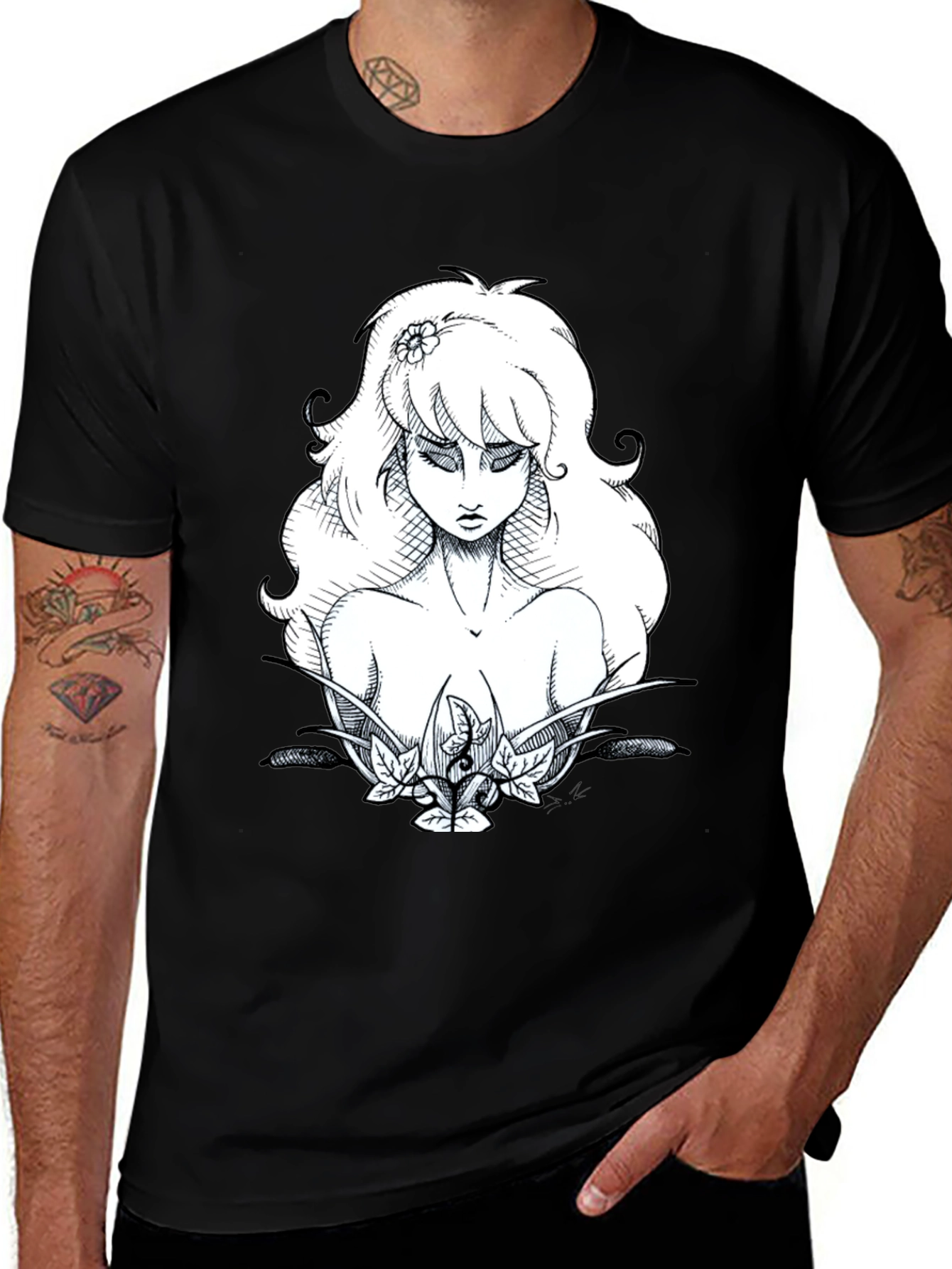 Variant 28 of Ethereal Beauty Graphic Tee - Black