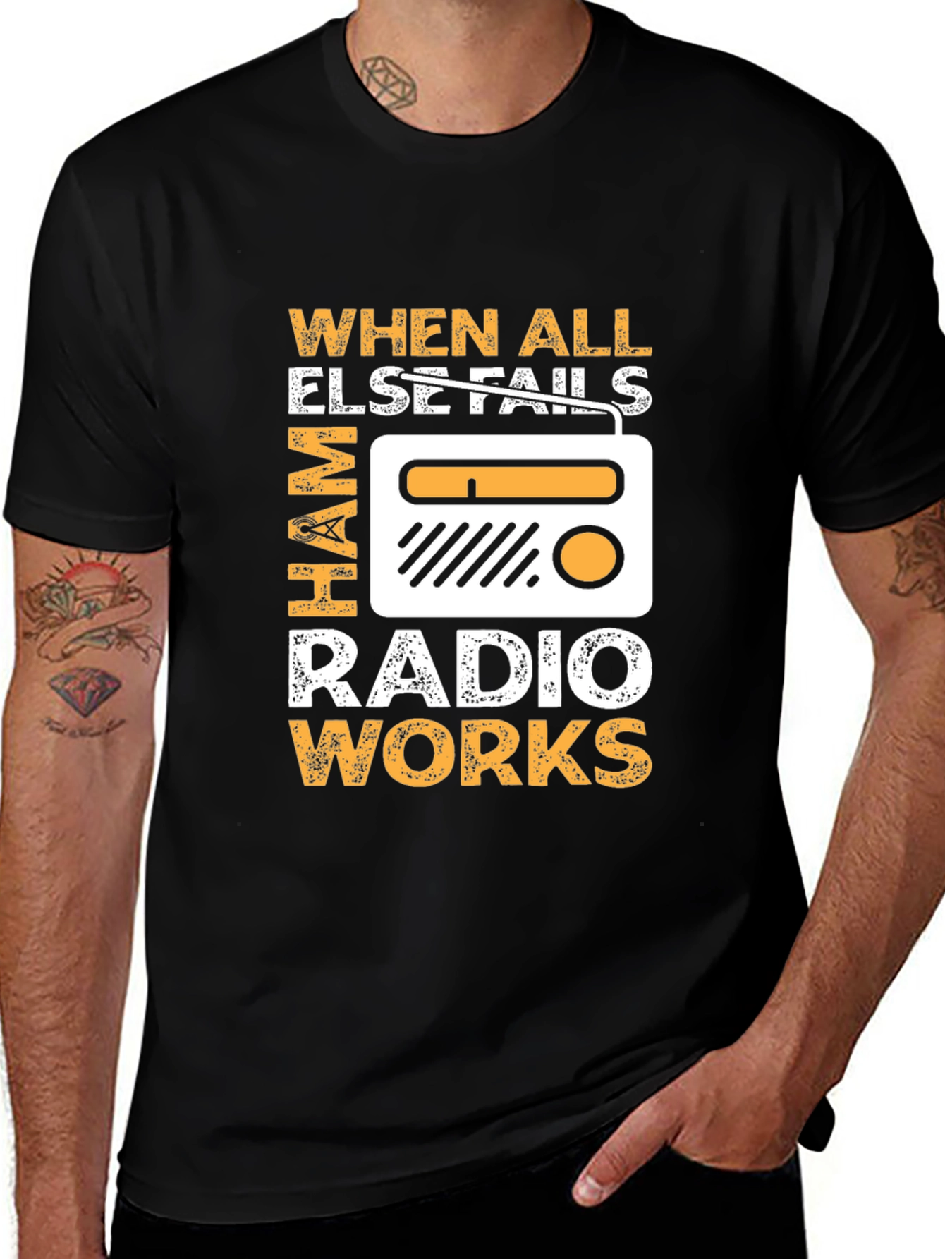 Variant 30 of Ham Radio T-Shirt - When All Else Fails