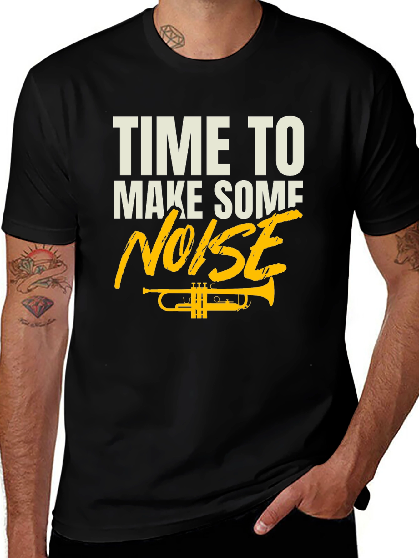 Variant 30 of Time to Make Some Noise Trumpet Graphic Tee