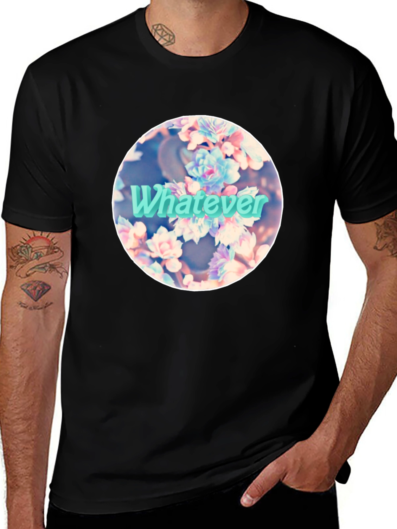 Variant 21 of Whatever Floral Graphic Print Men's T-Shirt