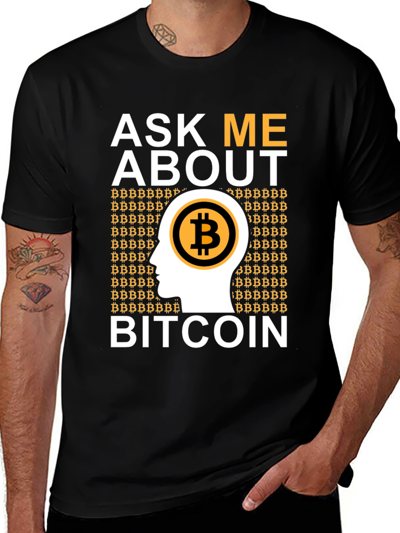 Variant 21 of Ask Me About Bitcoin Graphic Tee - Crypto T-Shirt