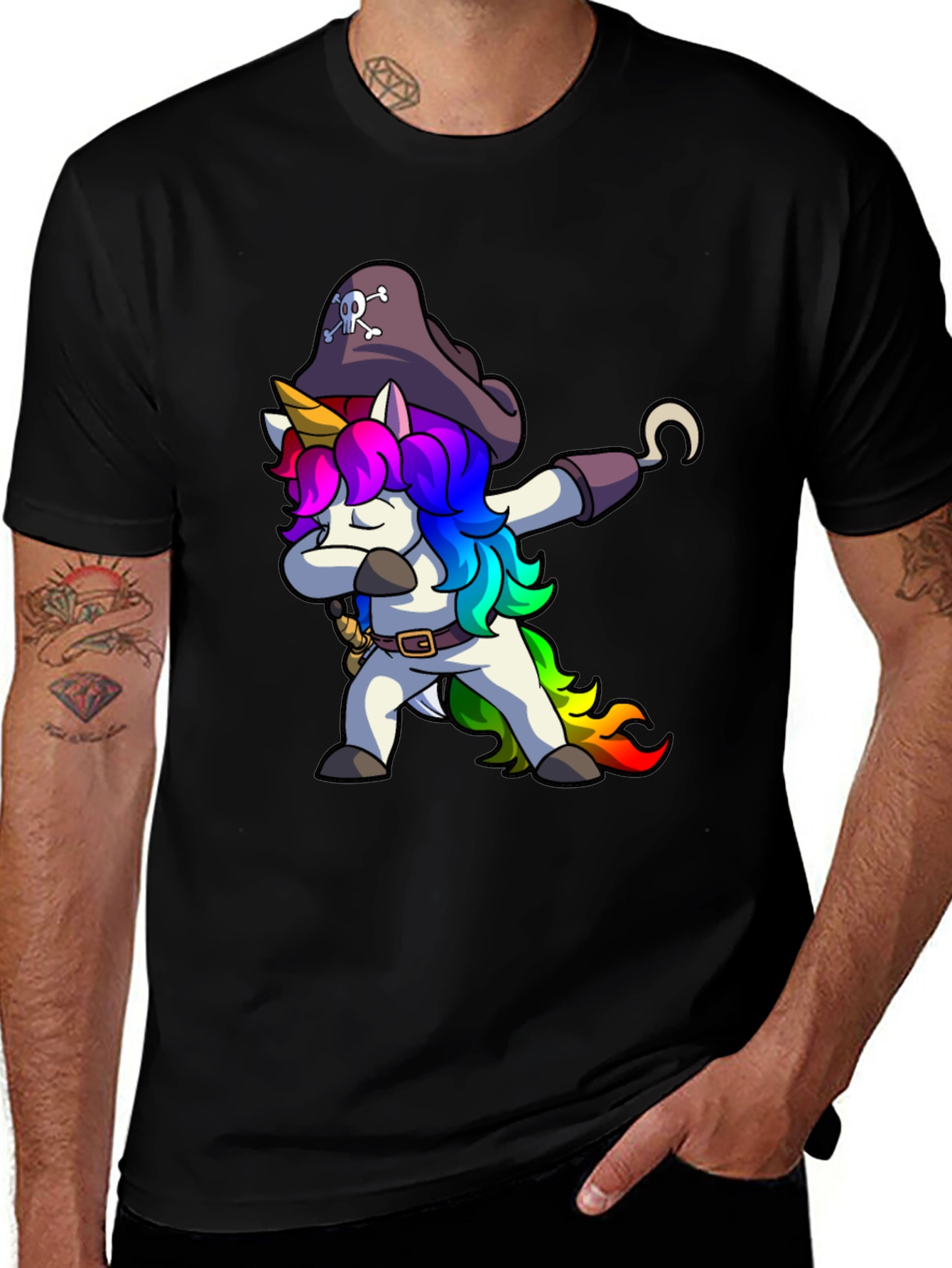Variant 23 of Unicorn Pirate Dab T-Shirt - Novelty Tee