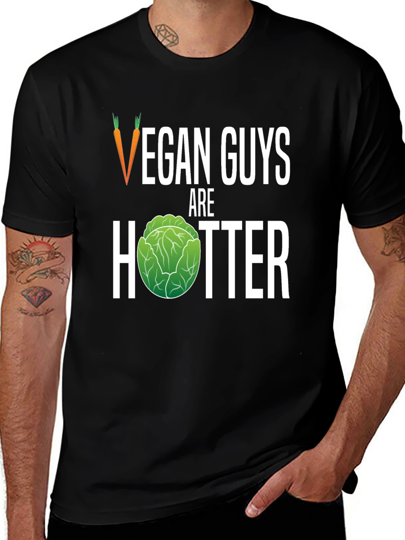 Variant 20 of Vegan Guys are Hotter T-Shirt