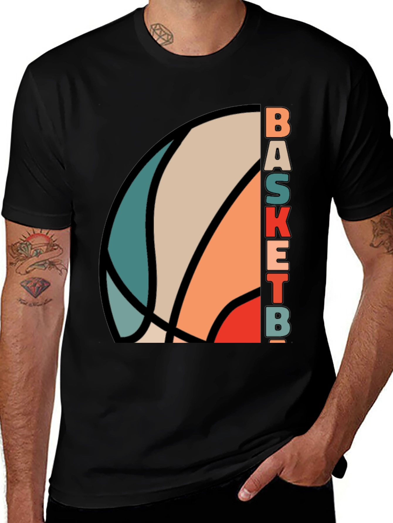 Variant 16 of Retro Basketball Graphic Tee - Stylish Sportswear