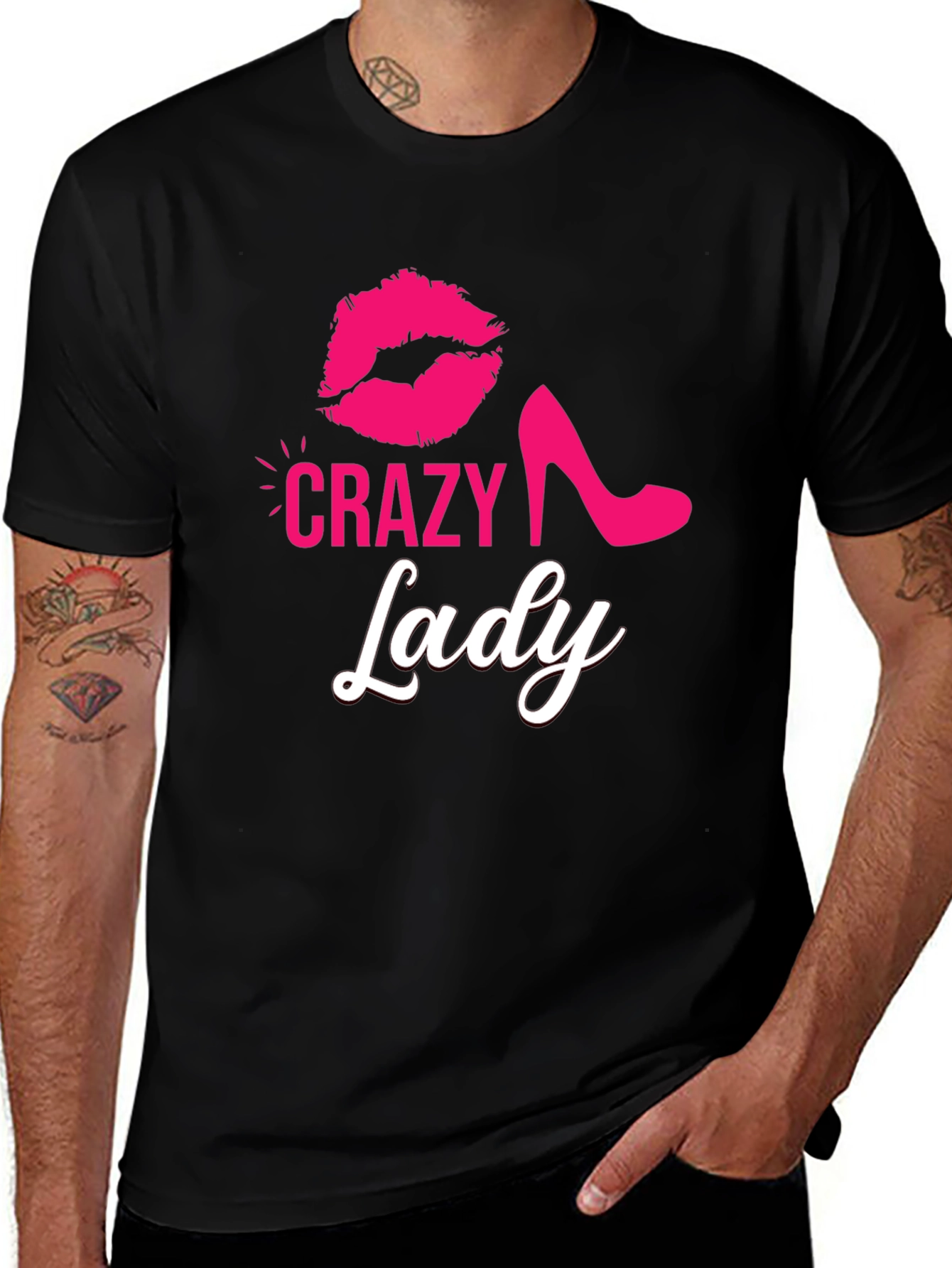 Variant 3 of Crazy Lady T-Shirt