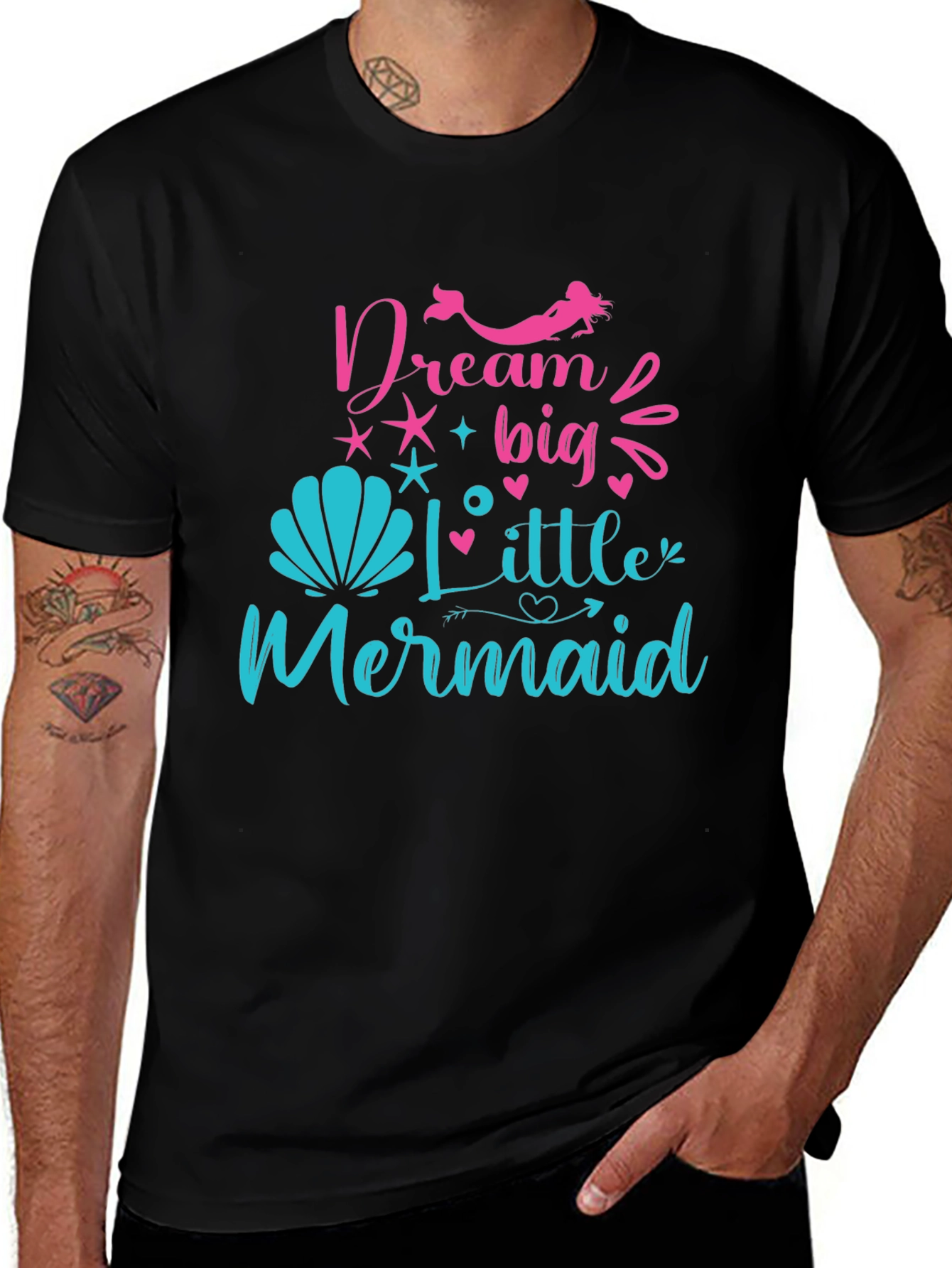 Variant 23 of Dream Big Little Mermaid Black T-Shirt