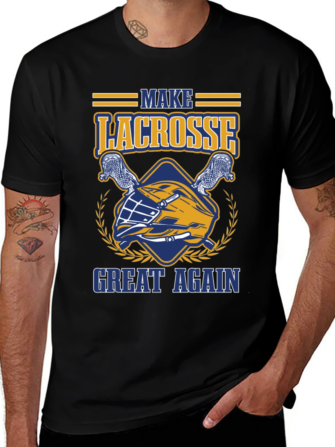 Variant 18 of Lacrosse Graphic Tee - Make Lacrosse Great Again T-Shirt