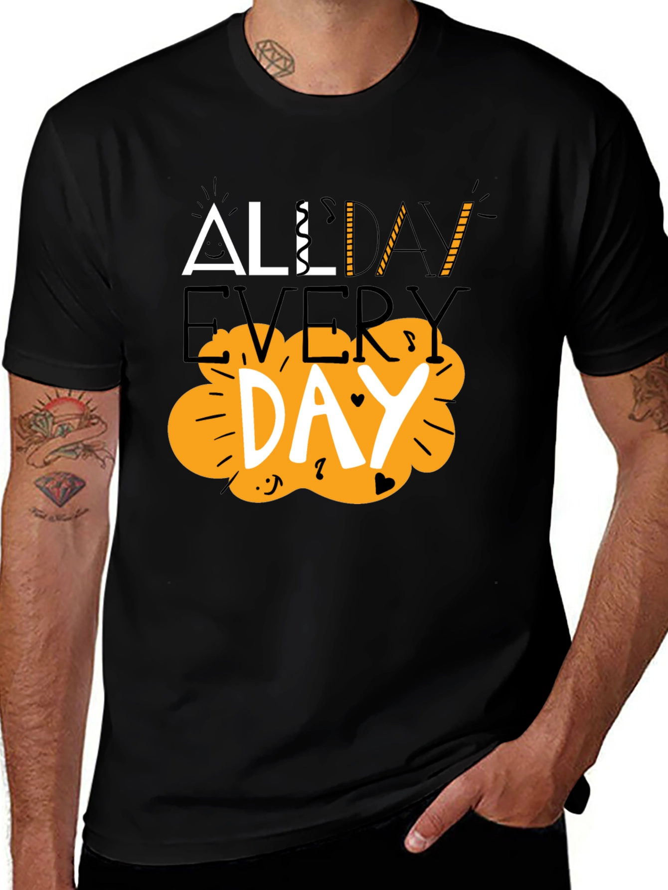 Variant 10 of All Day Every Day Graphic Tee - Stylish Black T-Shirt
