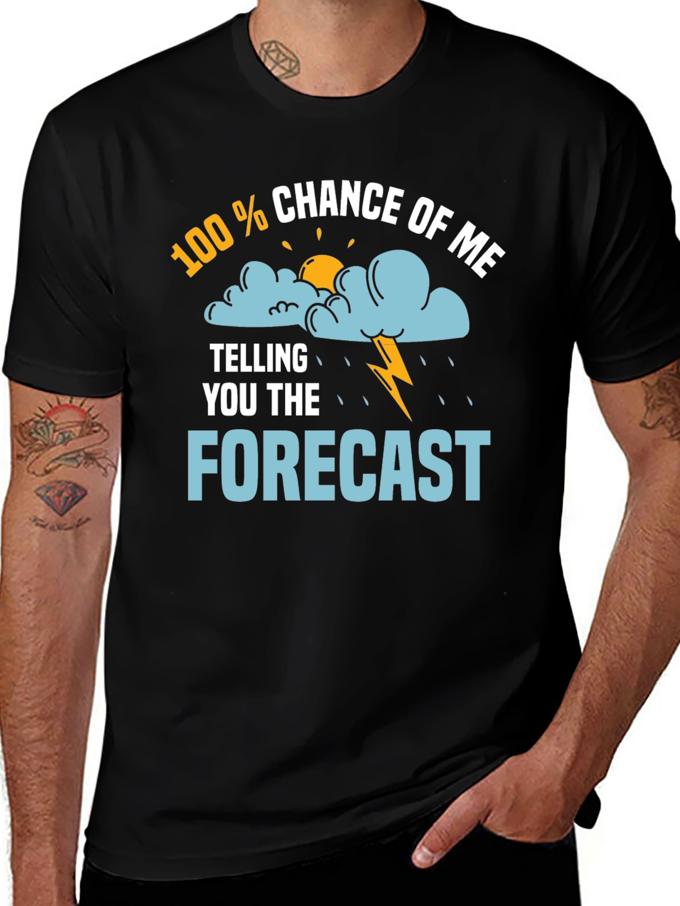 Variant 9 of Funny Weather Forecast T-Shirt