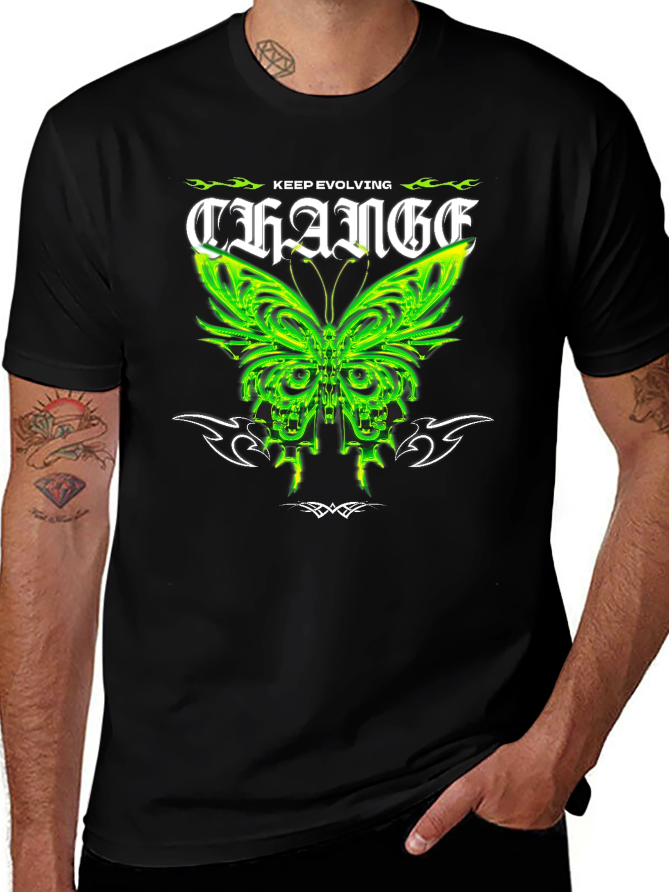 Variant 14 of Evolving Change Graphic T-Shirt - Black