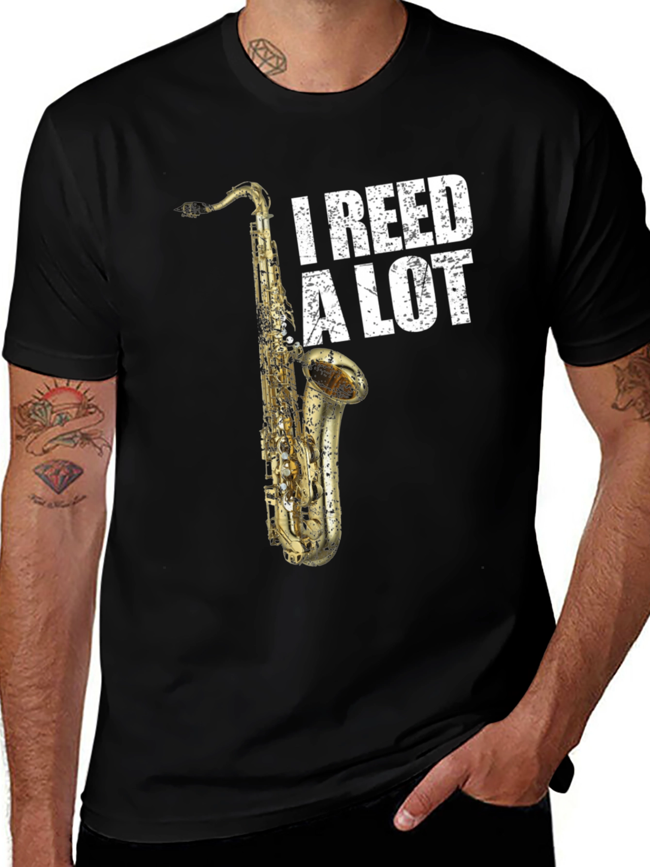 Variant 20 of I Reed A Lot Saxophone T-Shirt