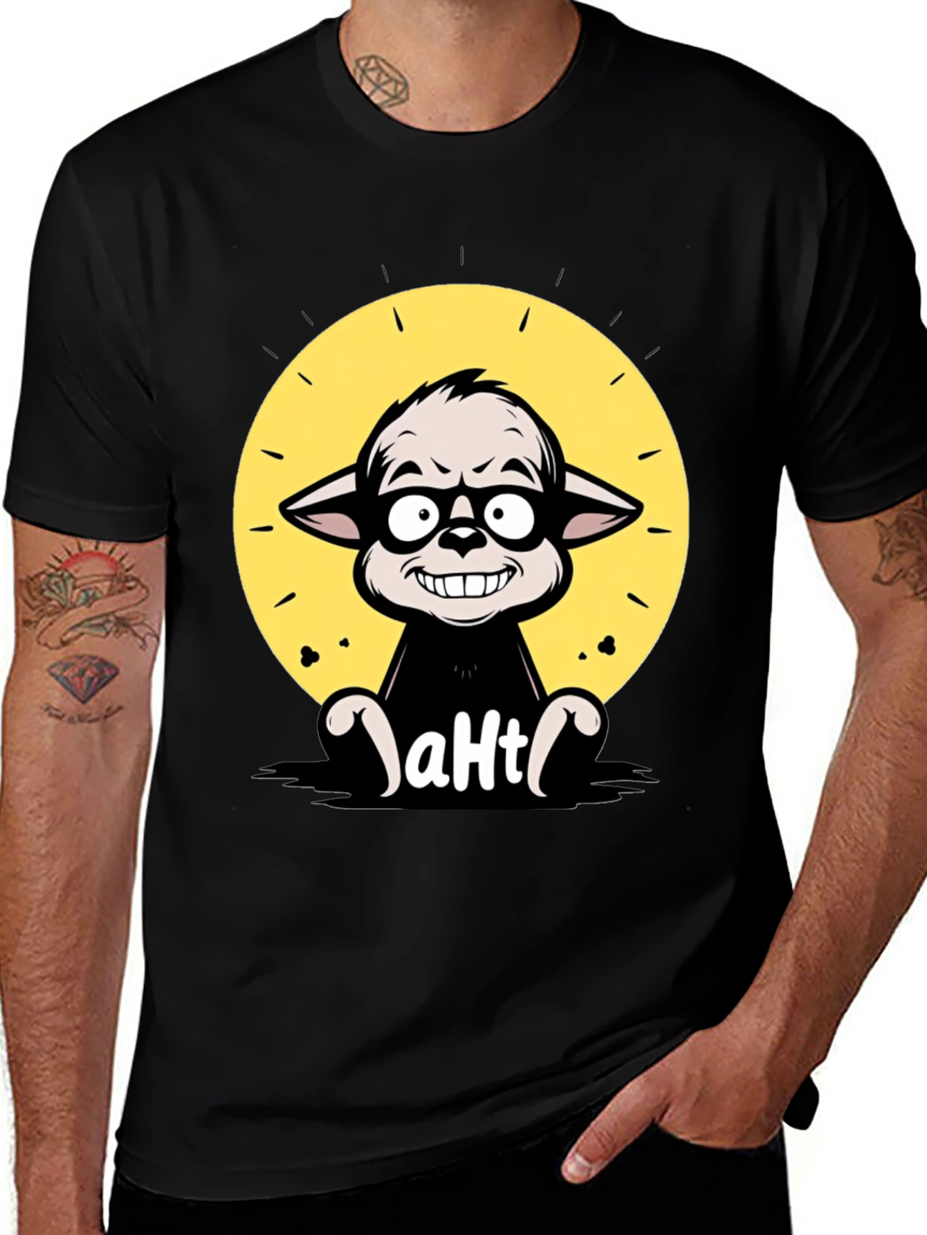 Variant 14 of Cartoon Character Graphic Tee - 'aHt'