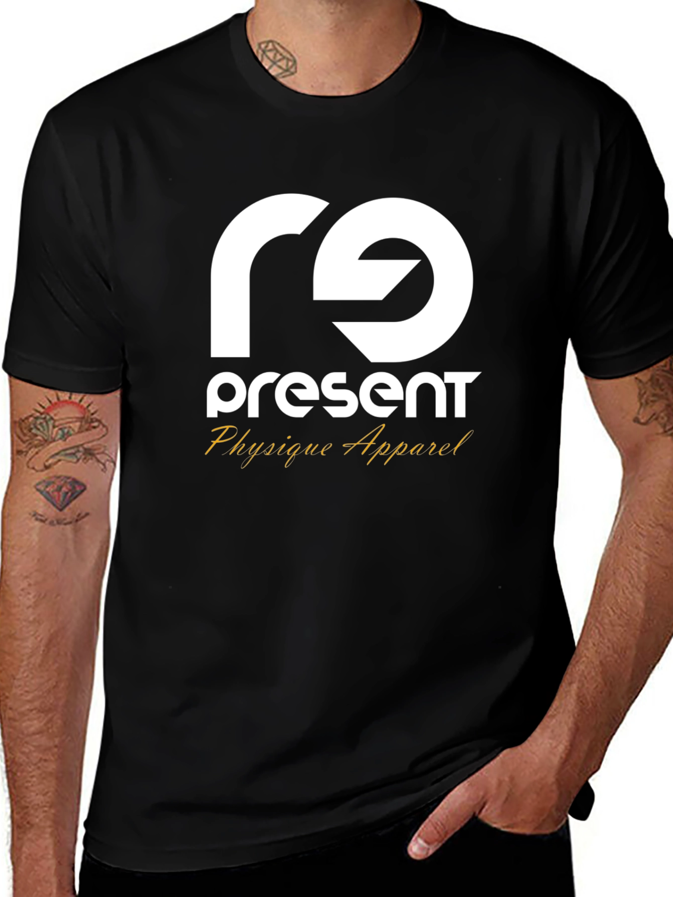 Variant 25 of re Present Physique Apparel Black T-Shirt