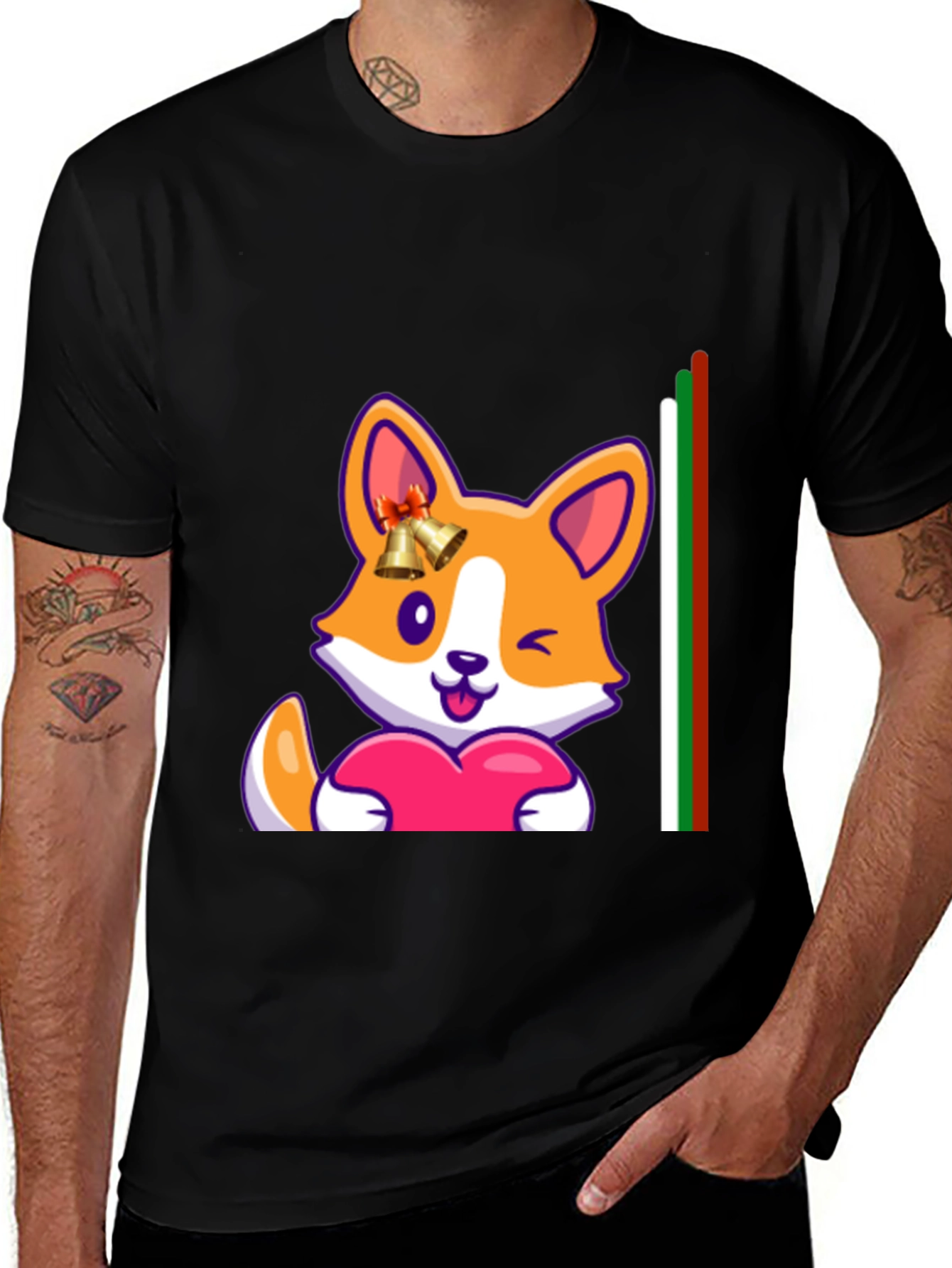 Variant 4 of Corgi Love Heart Tee - Cute Graphic Print